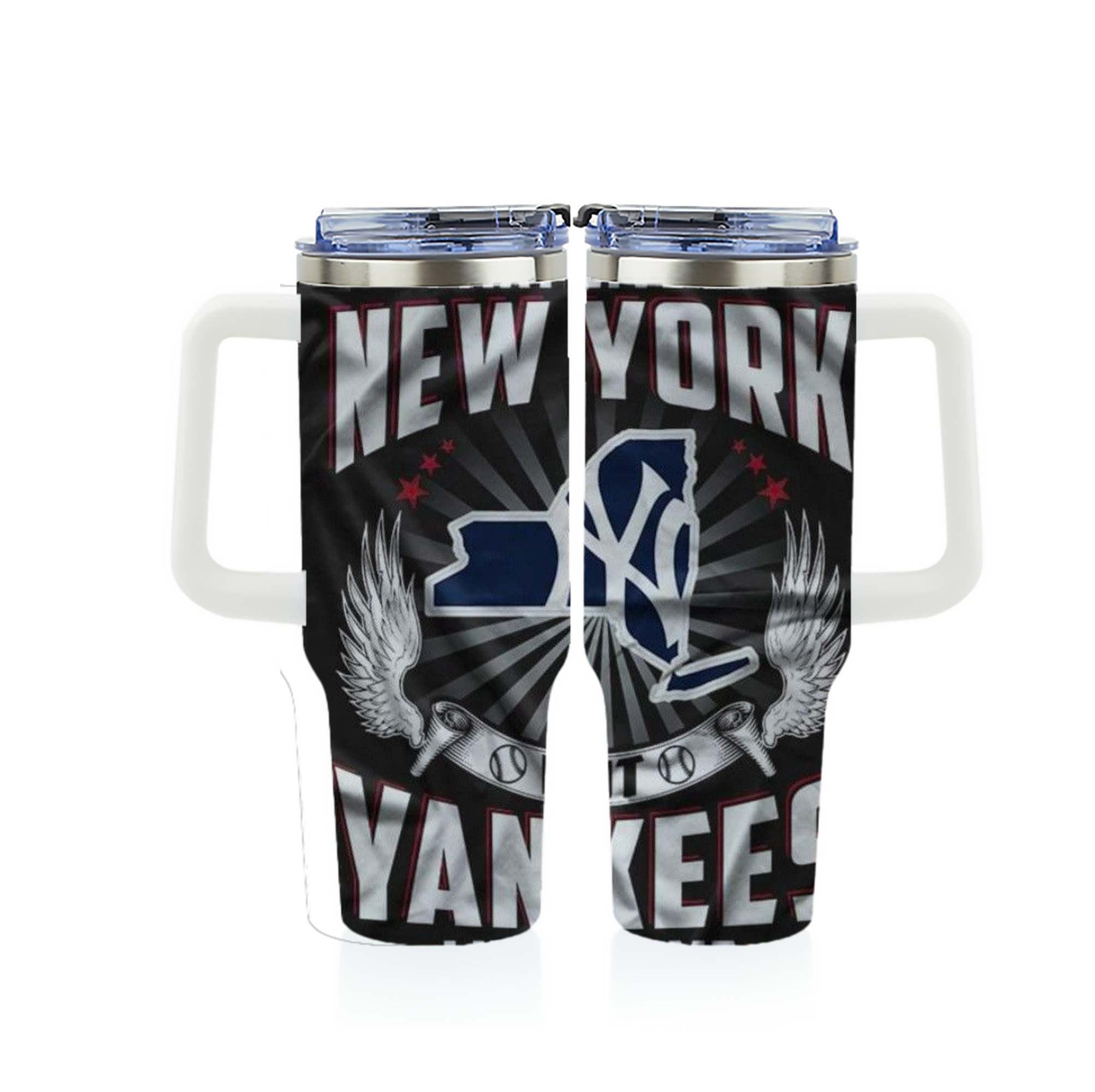 New York Yankees 320 40oz Full Wrap Car Tumbler – Durable Stainless Steel Travel Mug With Vibrant UV Print – Double Wall Insulated, Fits Most Car Cup Holders