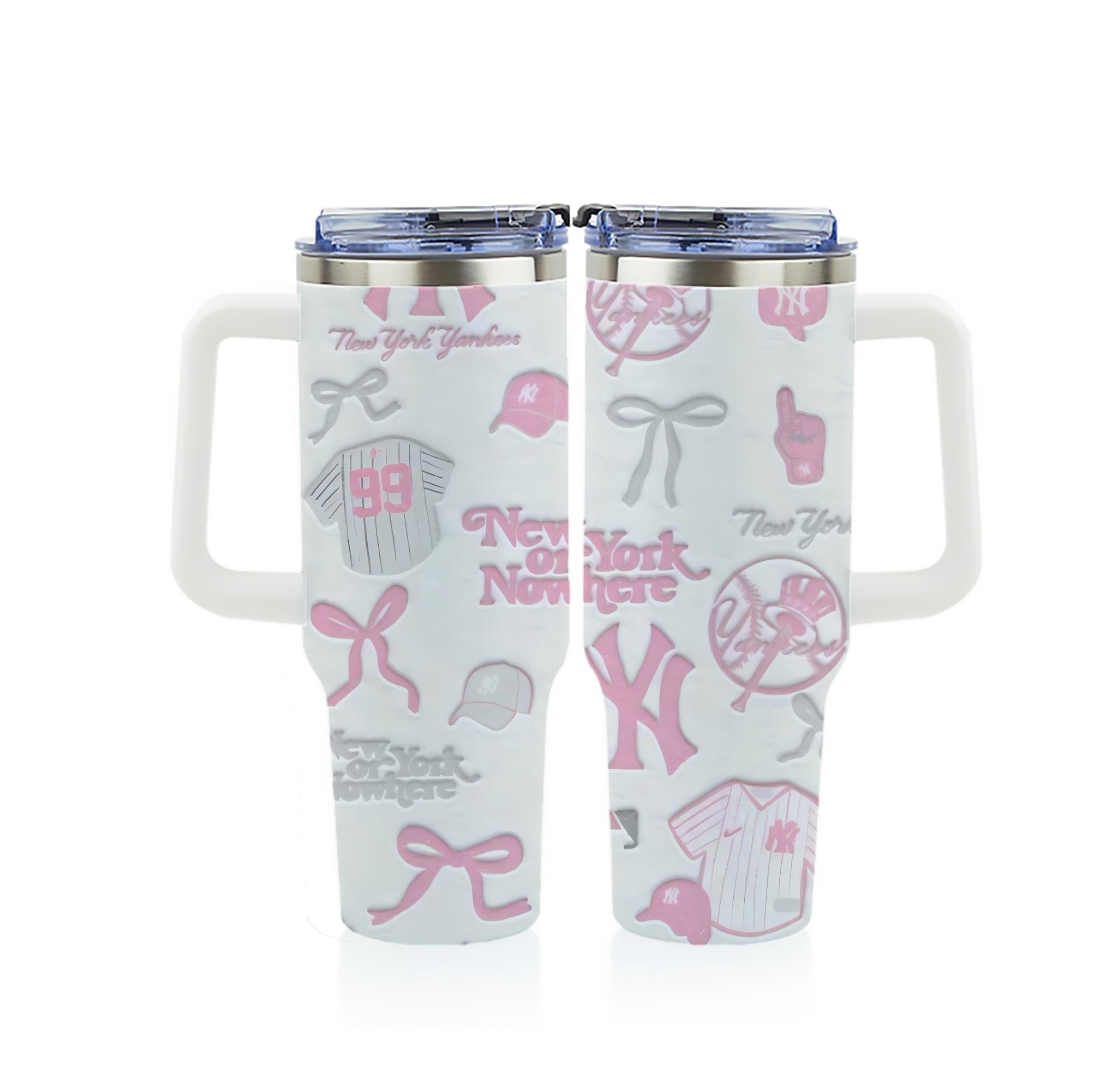 New York Yankees 206 40oz Full Wrap Car Tumbler – Durable Stainless Steel Travel Mug With Vibrant UV Print – Double Wall Insulated, Fits Most Car Cup Holders