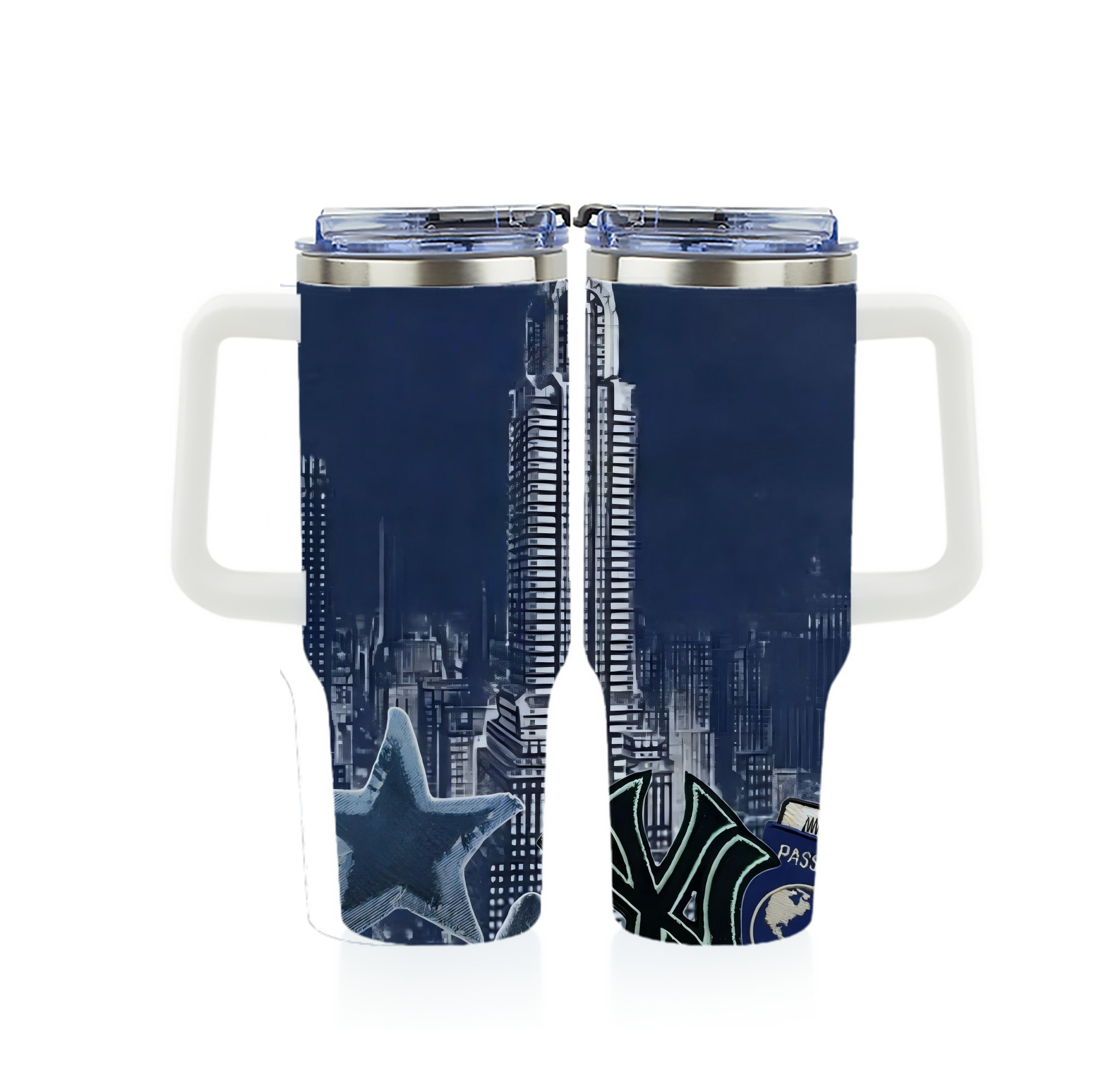 New York Yankees 331 40oz Full Wrap Car Tumbler – Durable Stainless Steel Travel Mug With Vibrant UV Print – Double Wall Insulated, Fits Most Car Cup Holders