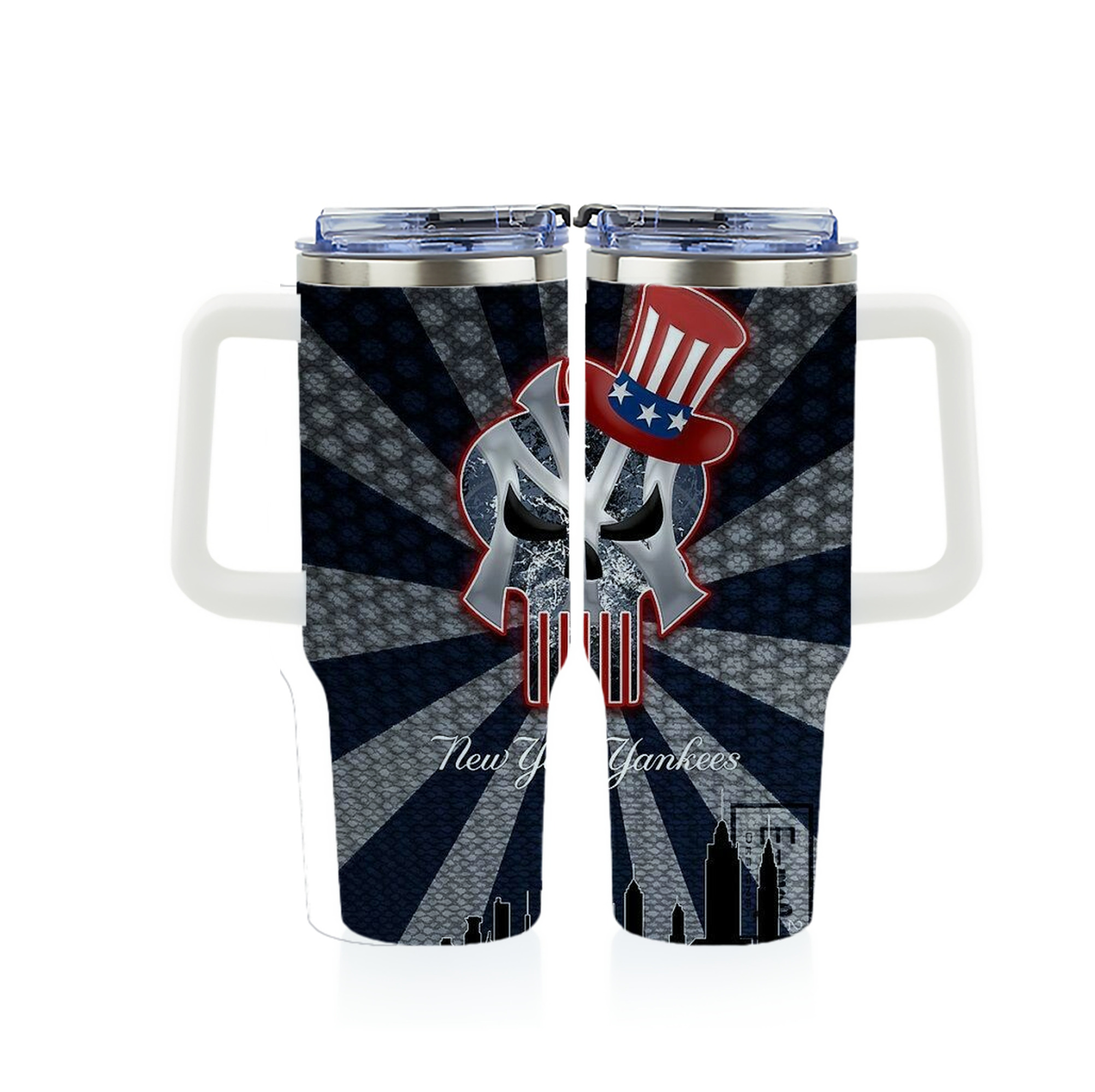 New York Yankees 340 40oz Full Wrap Car Tumbler – Durable Stainless Steel Travel Mug With Vibrant UV Print – Double Wall Insulated, Fits Most Car Cup Holders