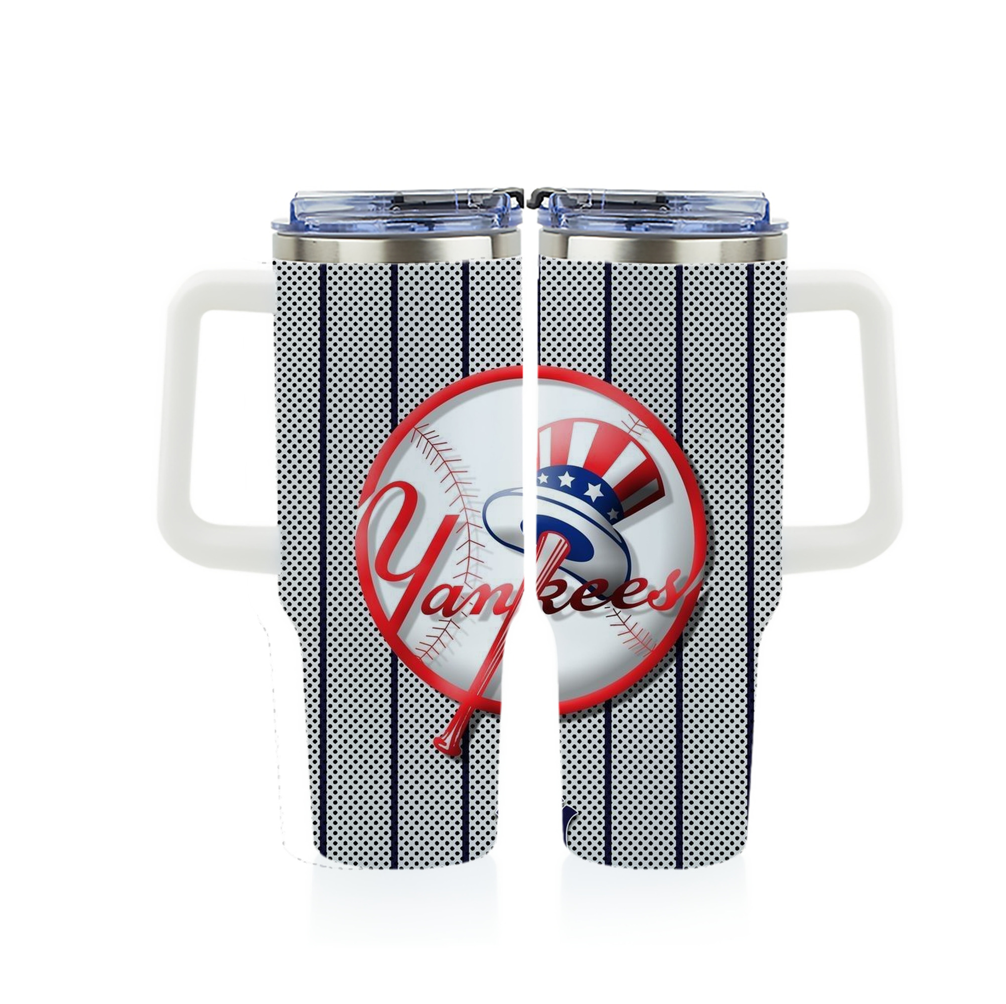 New York Yankees 197 40oz Full Wrap Car Tumbler – Durable Stainless Steel Travel Mug With Vibrant UV Print – Double Wall Insulated, Fits Most Car Cup Holders