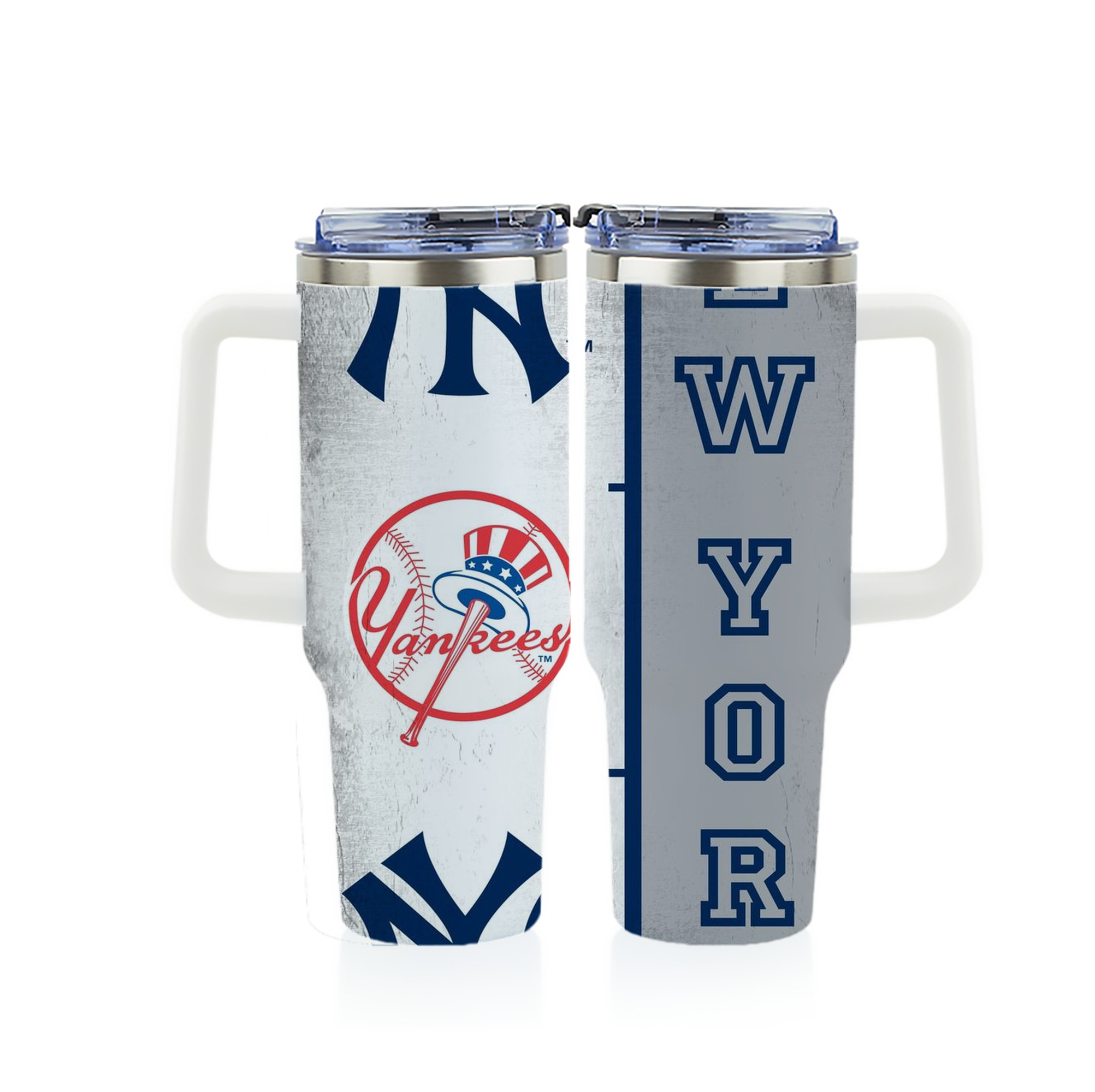 New York Yankees 217 40oz Full Wrap Car Tumbler – Durable Stainless Steel Travel Mug With Vibrant UV Print – Double Wall Insulated, Fits Most Car Cup Holders