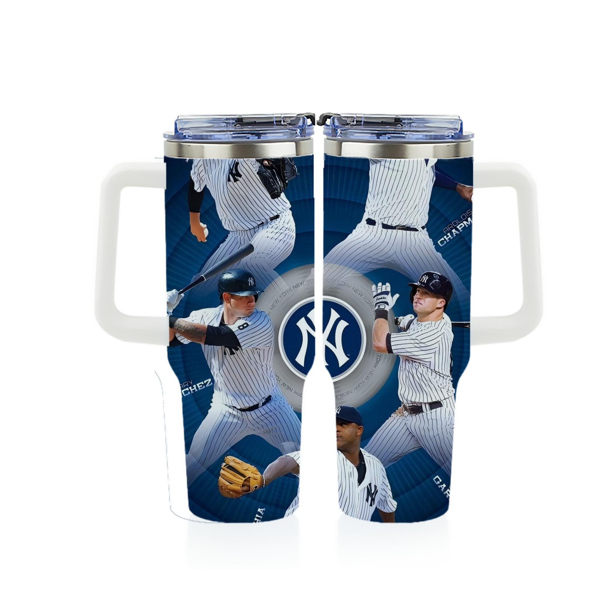 New York Yankees 222 40oz Full Wrap Car Tumbler – Durable Stainless Steel Travel Mug With Vibrant UV Print – Double Wall Insulated, Fits Most Car Cup Holders