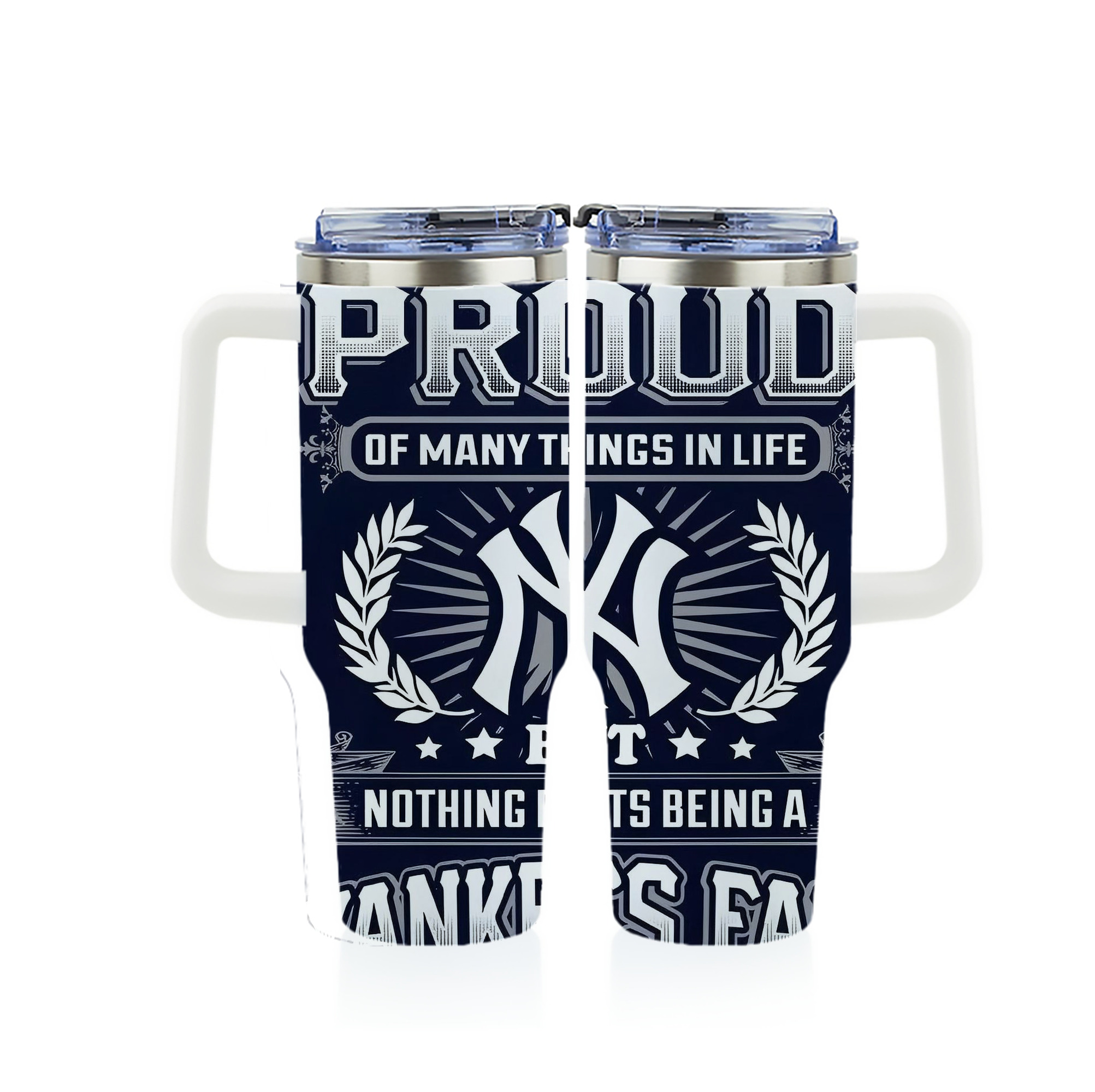New York Yankees 301 40oz Full Wrap Car Tumbler – Durable Stainless Steel Travel Mug With Vibrant UV Print – Double Wall Insulated, Fits Most Car Cup Holders