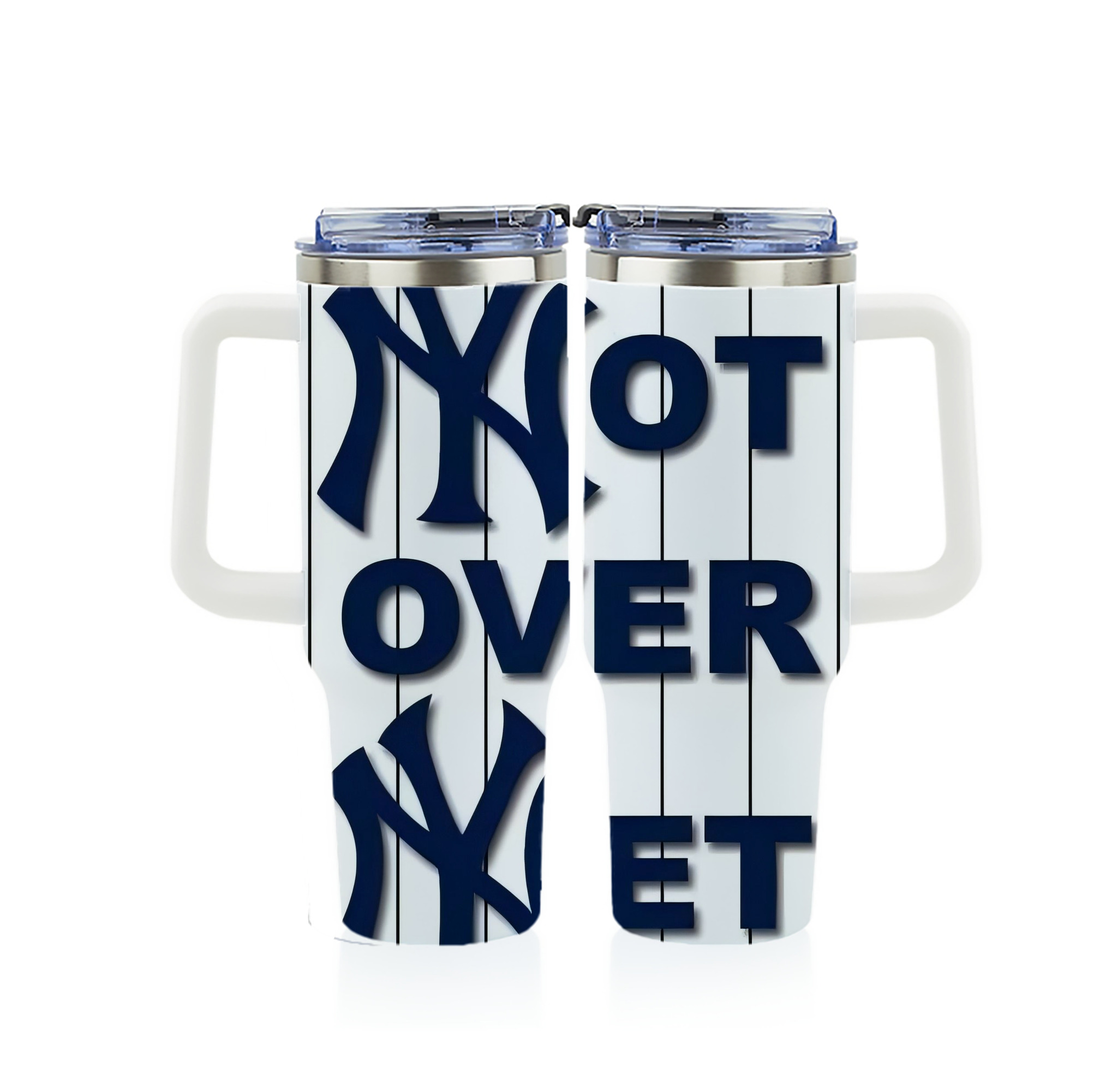 New York Yankees Not over Net 40oz Full Wrap Car Tumbler – Durable Stainless Steel Travel Mug With Vibrant UV Print – Double Wall Insulated, Fits Most Car Cup Holders