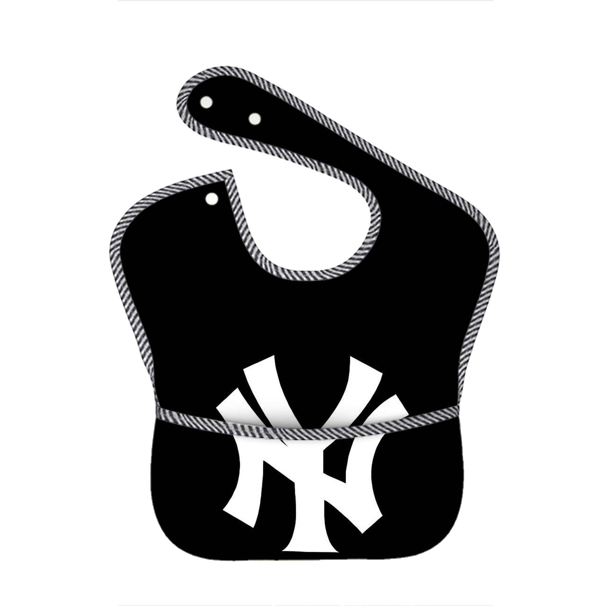 New York Yankees 115 Adjustable Waterproof Toddler Bib – Full-Print Durable Polyester – Foldable Crumb Pocket – Easy Snap Closure – Soft