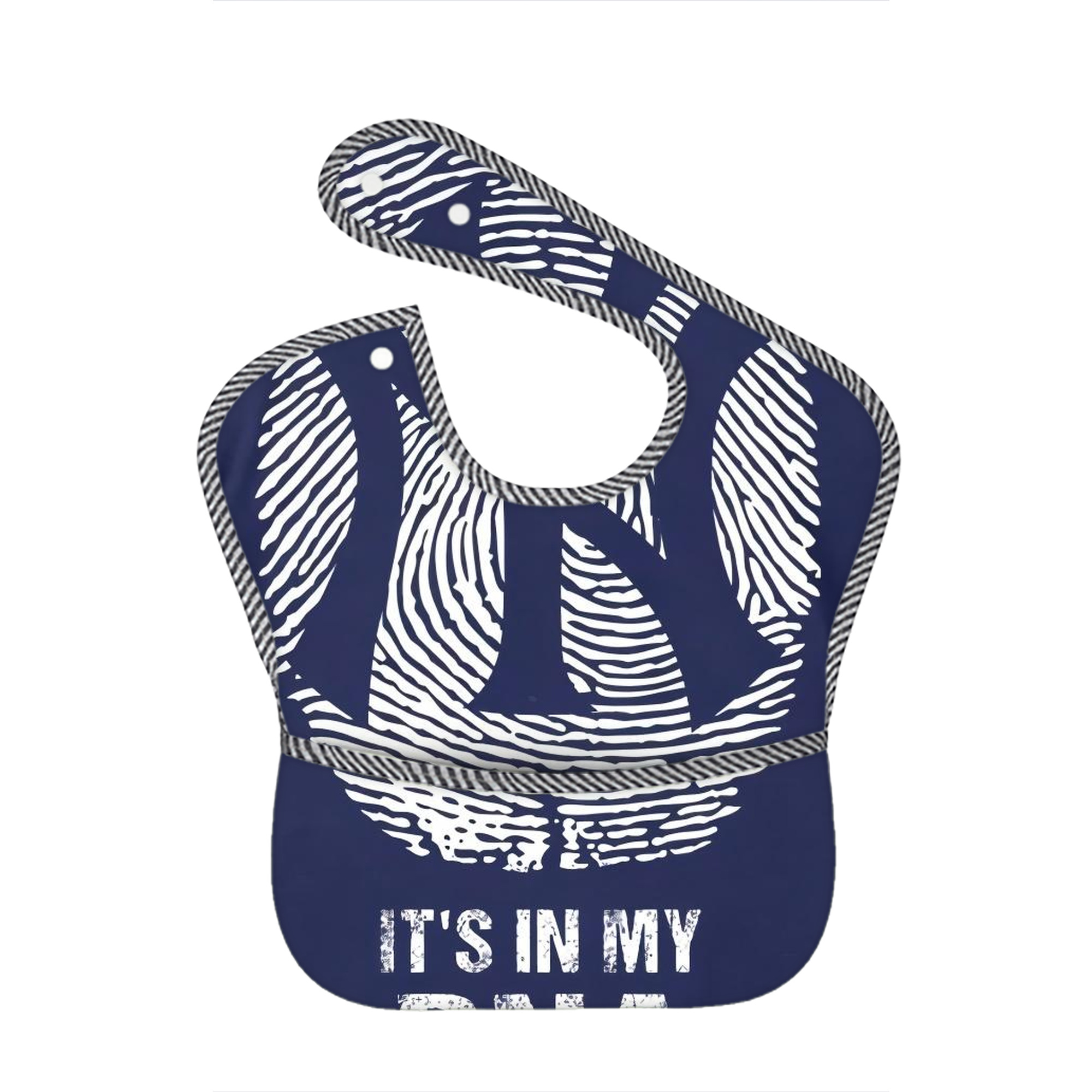 New York Yankees 145 Adjustable Waterproof Toddler Bib – Full-Print Durable Polyester – Foldable Crumb Pocket – Easy Snap Closure – Soft
