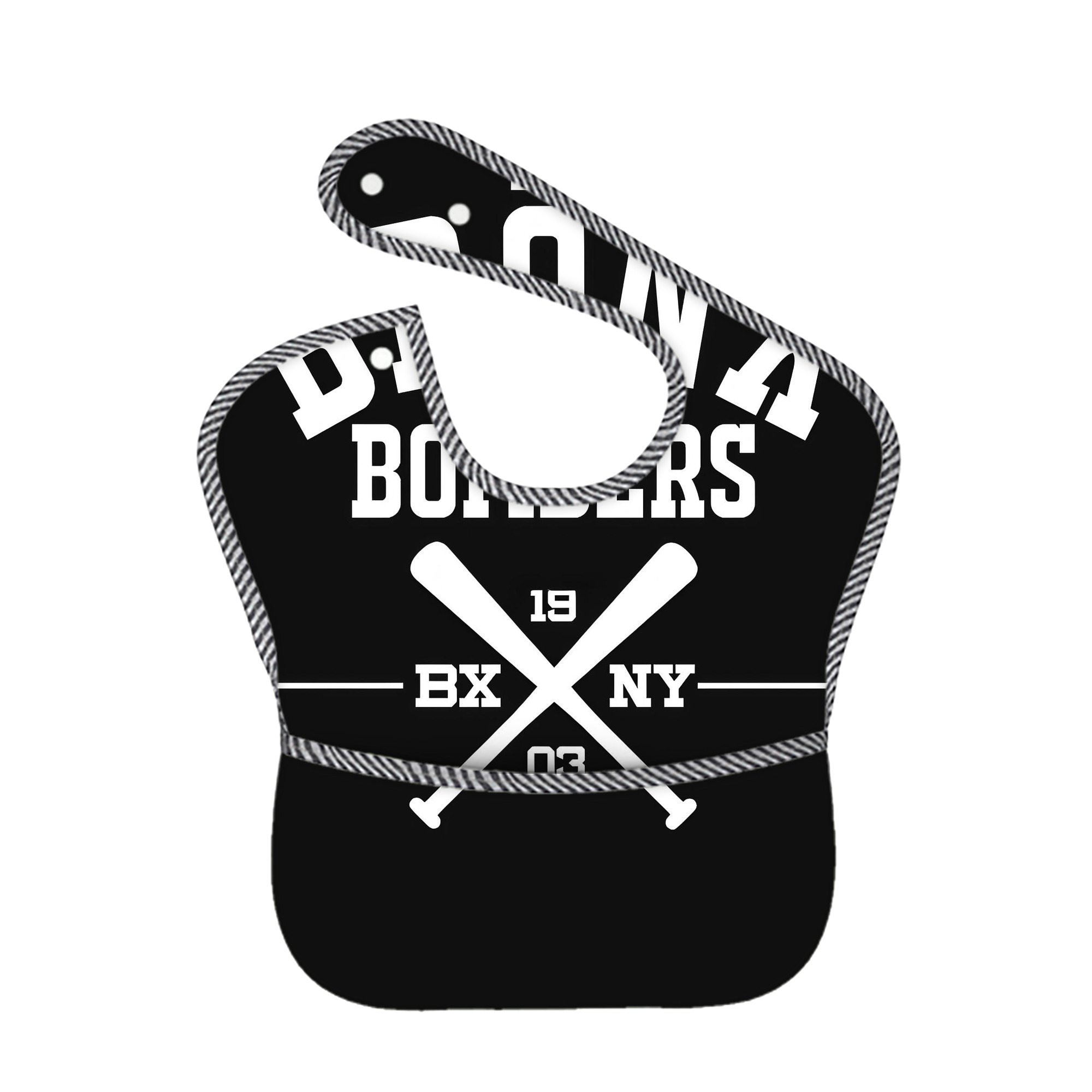 New York Yankees 163 Adjustable Waterproof Toddler Bib – Full-Print Durable Polyester – Foldable Crumb Pocket – Easy Snap Closure – Soft