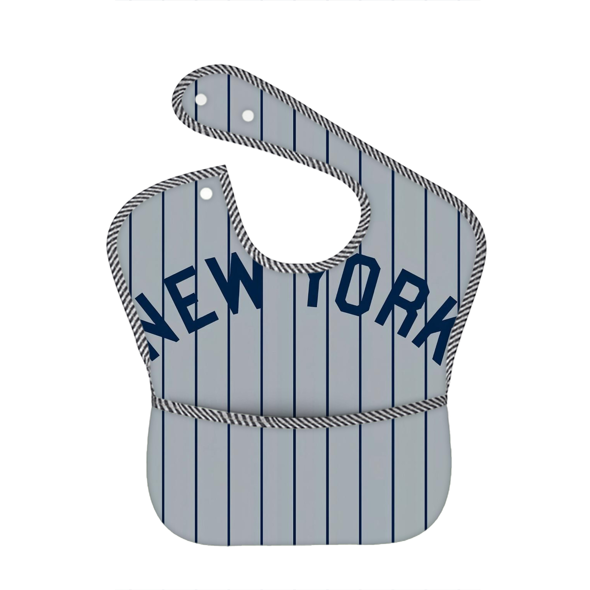 New York Yankees 159 Adjustable Waterproof Toddler Bib – Full-Print Durable Polyester – Foldable Crumb Pocket – Easy Snap Closure – Soft
