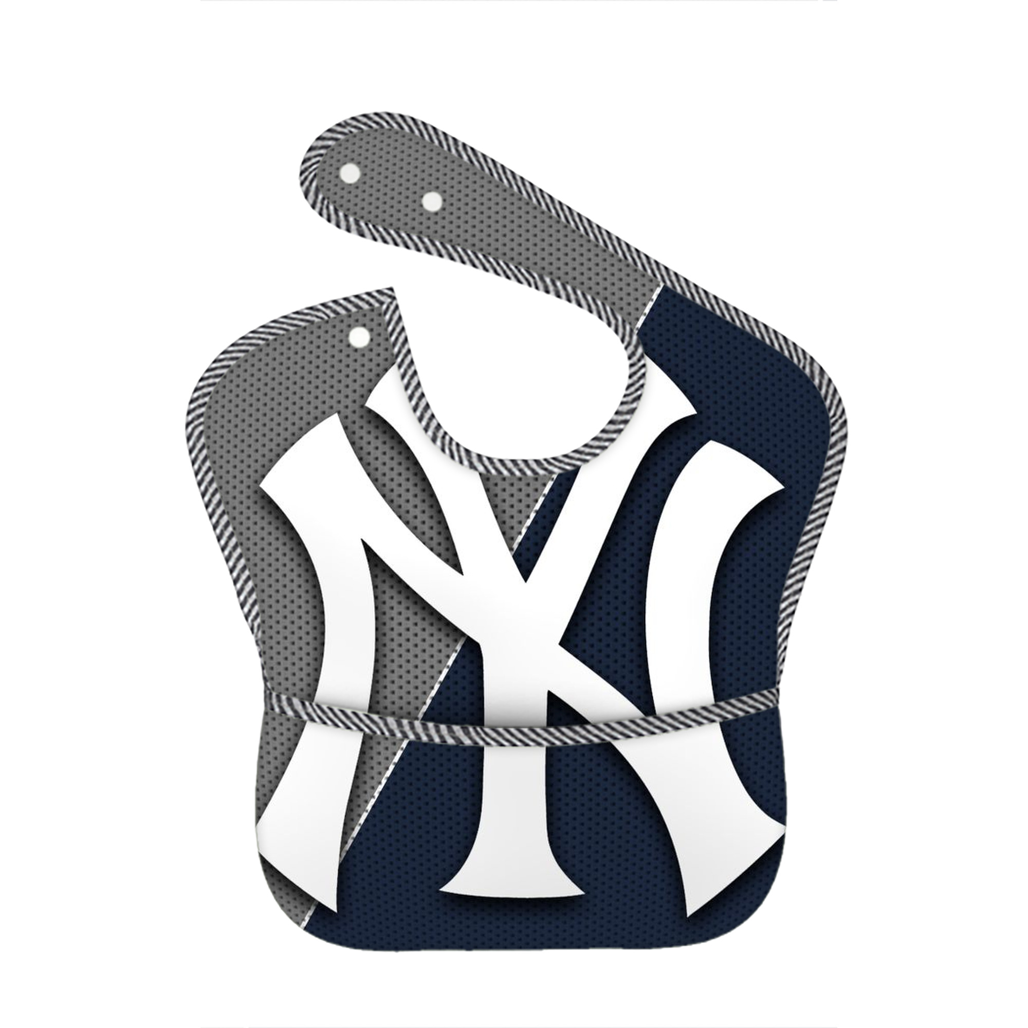 New York Yankees 177 Adjustable Waterproof Toddler Bib – Full-Print Durable Polyester – Foldable Crumb Pocket – Easy Snap Closure – Soft