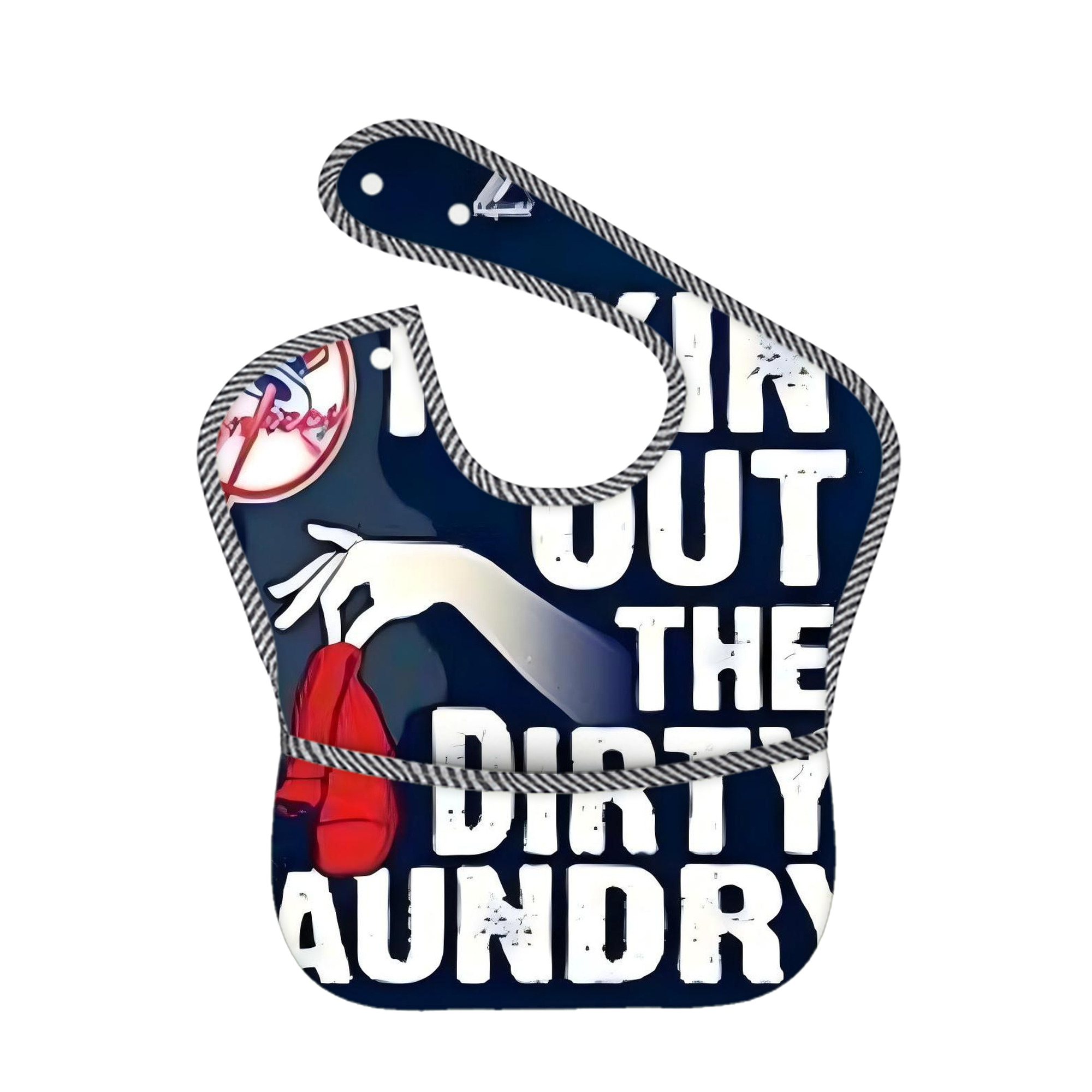 New York Yankees 210 Adjustable Waterproof Toddler Bib – Full-Print Durable Polyester – Foldable Crumb Pocket – Easy Snap Closure – Soft