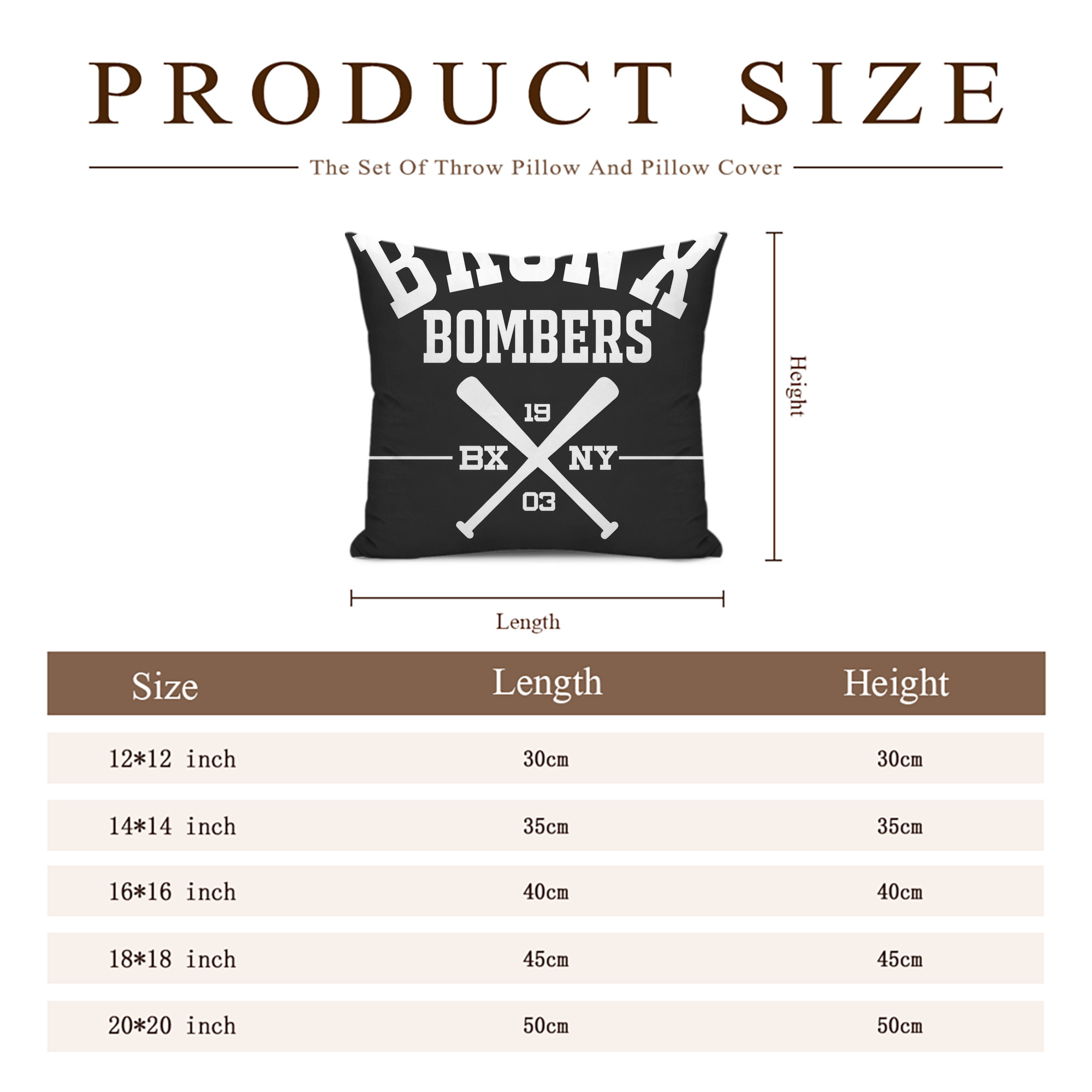 New York Yankees 163 Soft Polyester Pillow Cover With Insert – Double-Sided Design, Invisible Zipper, Durable & Breathable – Easy Care Cushion Set