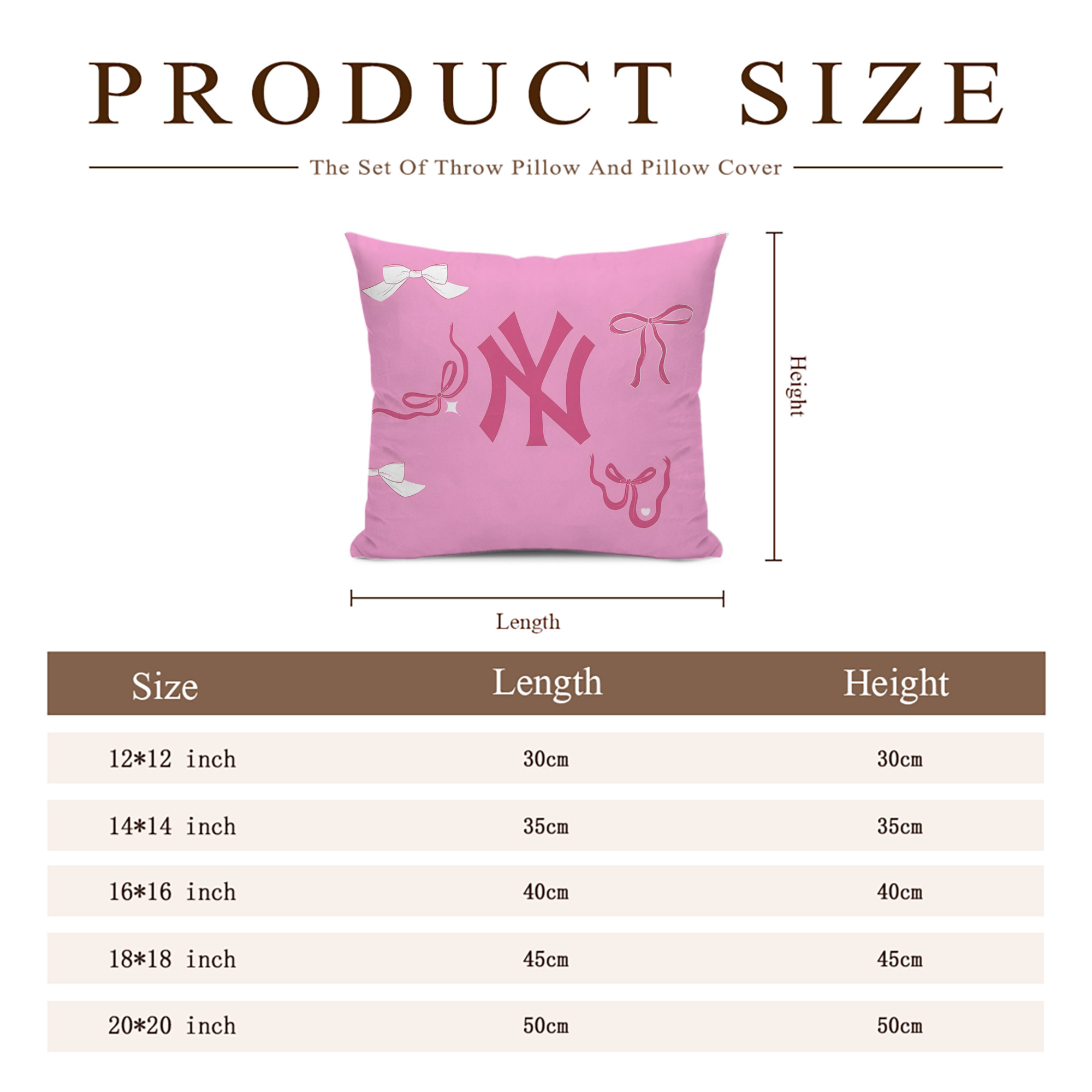 New York Yankees 220 Soft Polyester Pillow Cover With Insert – Double-Sided Design, Invisible Zipper, Durable & Breathable – Easy Care Cushion Set