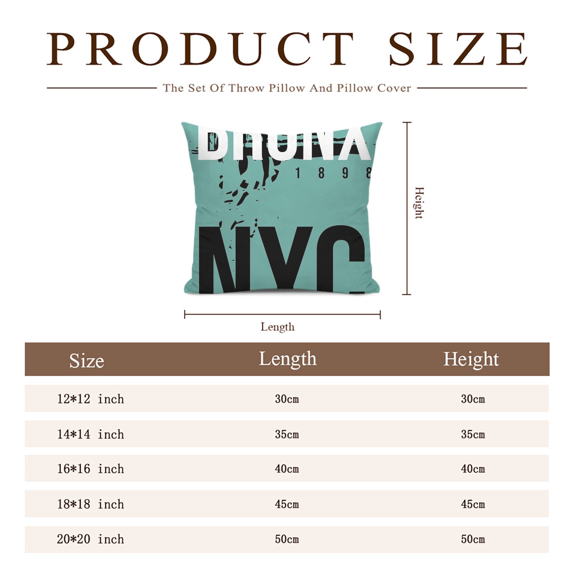 New York Yankees 186 Soft Polyester Pillow Cover With Insert – Double-Sided Design, Invisible Zipper, Durable & Breathable – Easy Care Cushion Set