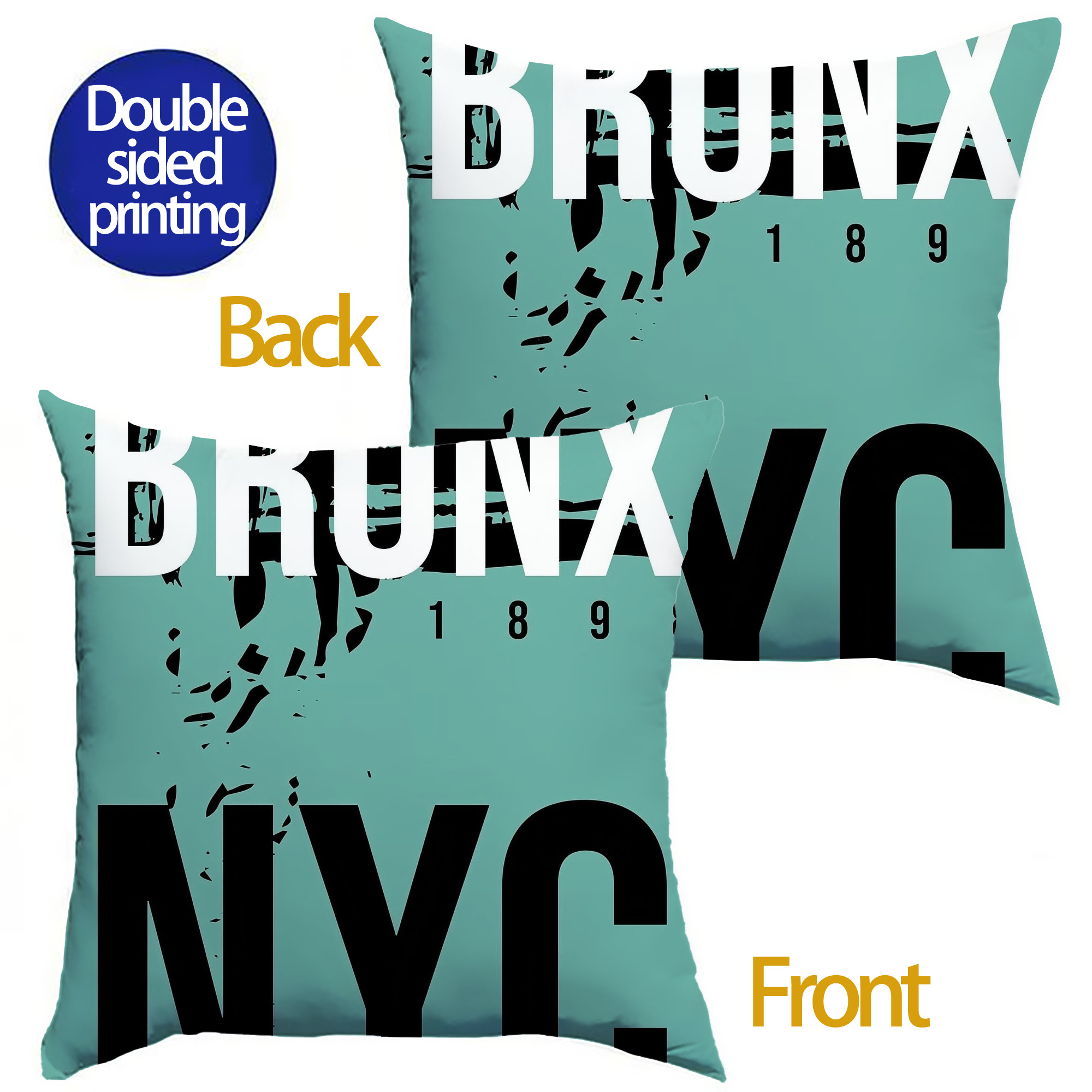 New York Yankees 186 Soft Polyester Pillow Cover With Insert – Double-Sided Design, Invisible Zipper, Durable & Breathable – Easy Care Cushion Set