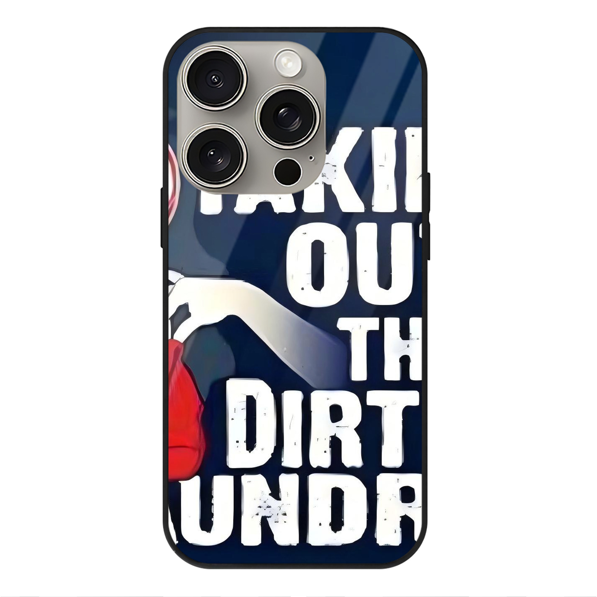 New York Yankees 210 IPhone 15 Pro Mirror Phone Case – UV Printed Glass + TPU – Scratch-Resistant, Wireless Charging Compatible, Precise Fit & Stylish Design