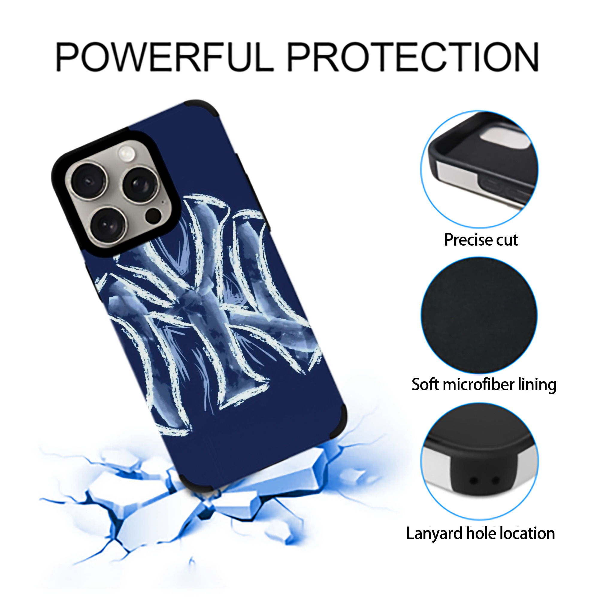 New York Yankees 137 IPhone 15 Pro Max PU Leather Case – Soft Lining, 360° Protection – Precise Fit, 3D Buttons, Easy Charging – Anti-Yellowing, Easy To Clean