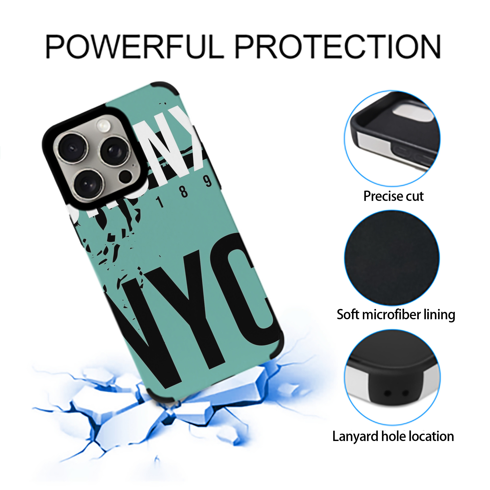 New York Yankees 186 IPhone 15 Pro Max PU Leather Case – Soft Lining, 360° Protection – Precise Fit, 3D Buttons, Easy Charging – Anti-Yellowing, Easy To Clean