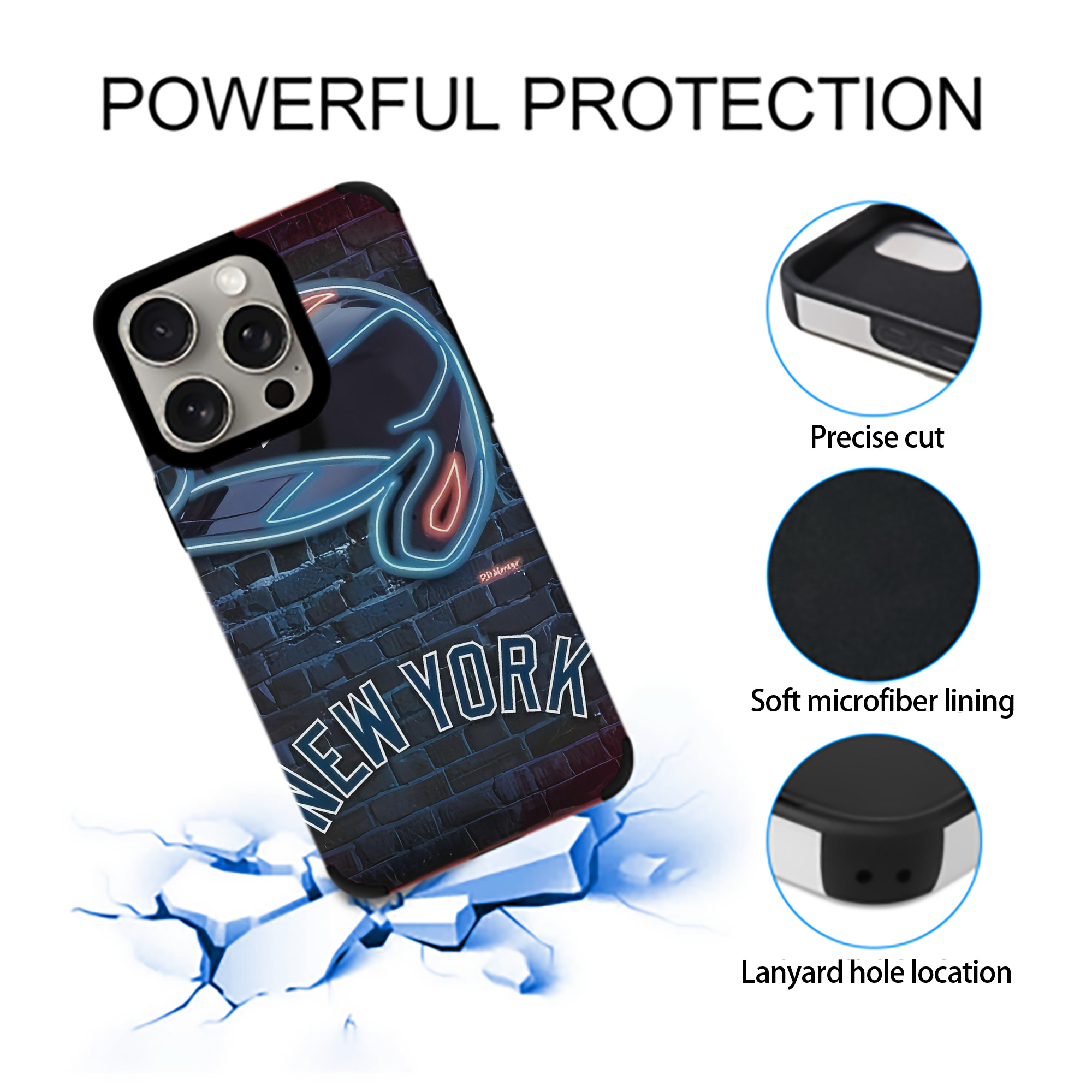 New York Yankees 230 IPhone 15 Pro Max PU Leather Case – Soft Lining, 360° Protection – Precise Fit, 3D Buttons, Easy Charging – Anti-Yellowing, Easy To Clean