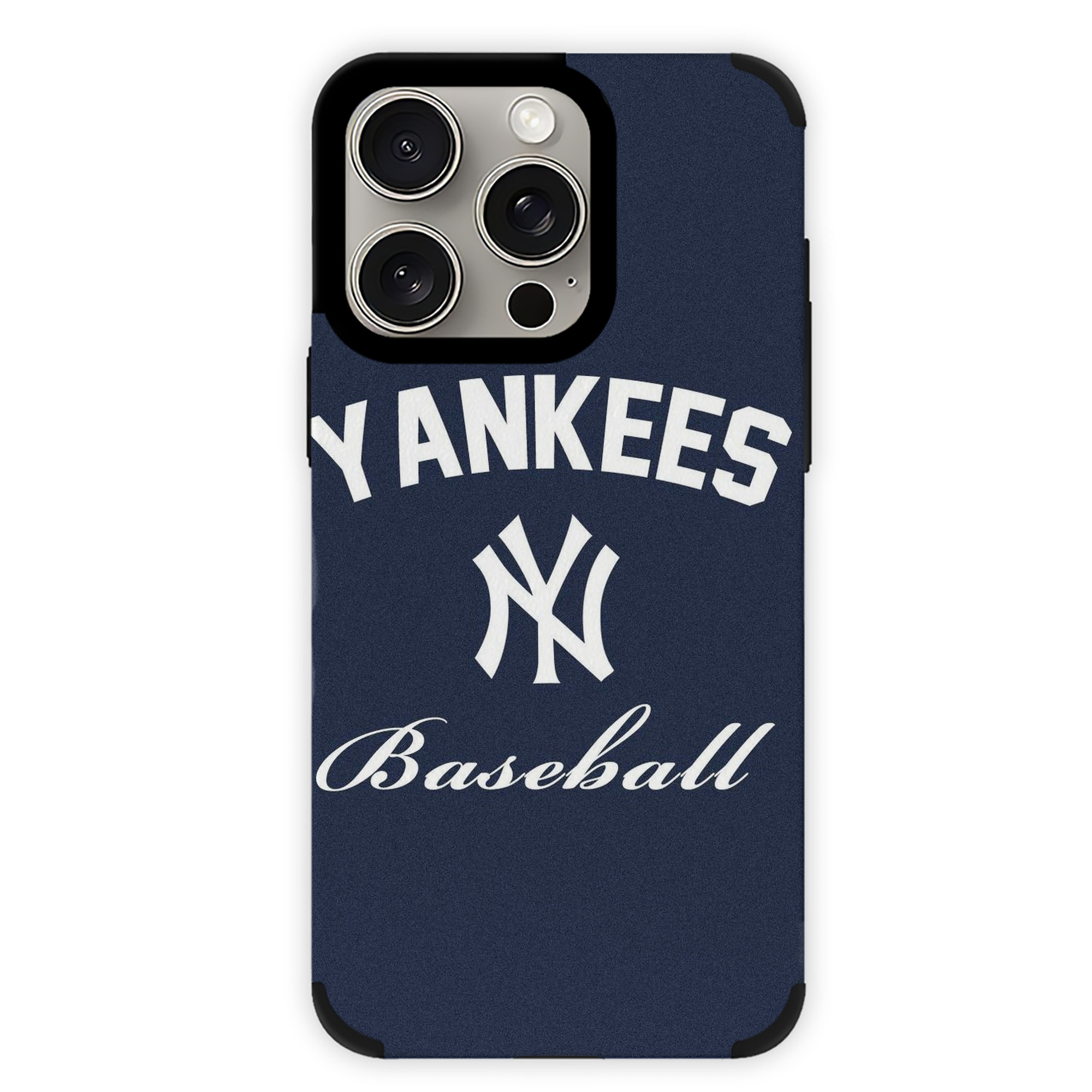 New York Yankees Baseball IPhone 15 Pro Max PU Leather Case – Soft Lining, 360° Protection – Precise Fit, 3D Buttons, Easy Charging – Anti-Yellowing, Easy To Clean
