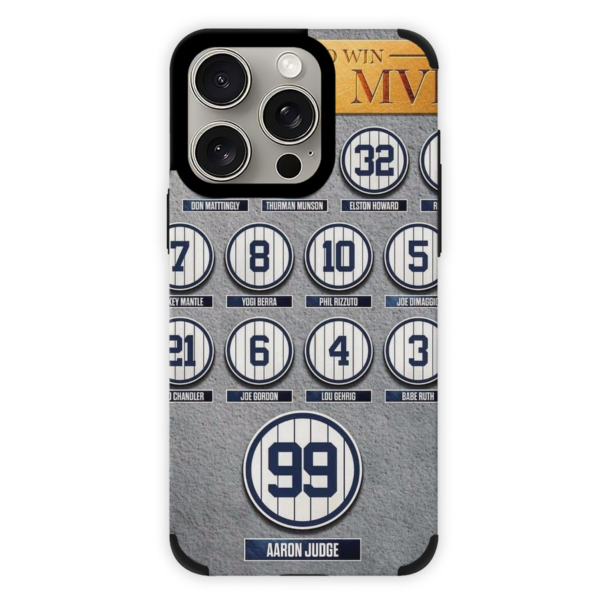 New York Yankees 107 IPhone 15 Pro Max PU Leather Case – Soft Lining, 360° Protection – Precise Fit, 3D Buttons, Easy Charging – Anti-Yellowing, Easy To Clean