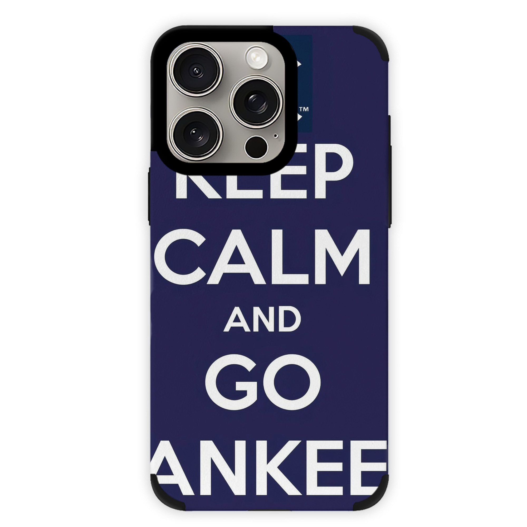 New York Yankees Keep Calm and Go Yankees IPhone 15 Pro Max PU Leather Case – Soft Lining, 360° Protection – Precise Fit, 3D Buttons, Easy Charging – Anti-Yellowing, Easy To Clean