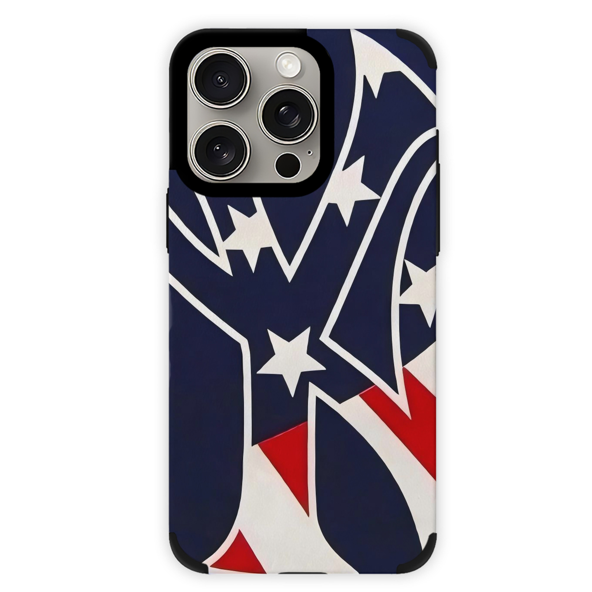 New York Yankees Logo USA IPhone 15 Pro Max PU Leather Case – Soft Lining, 360° Protection – Precise Fit, 3D Buttons, Easy Charging – Anti-Yellowing, Easy To Clean