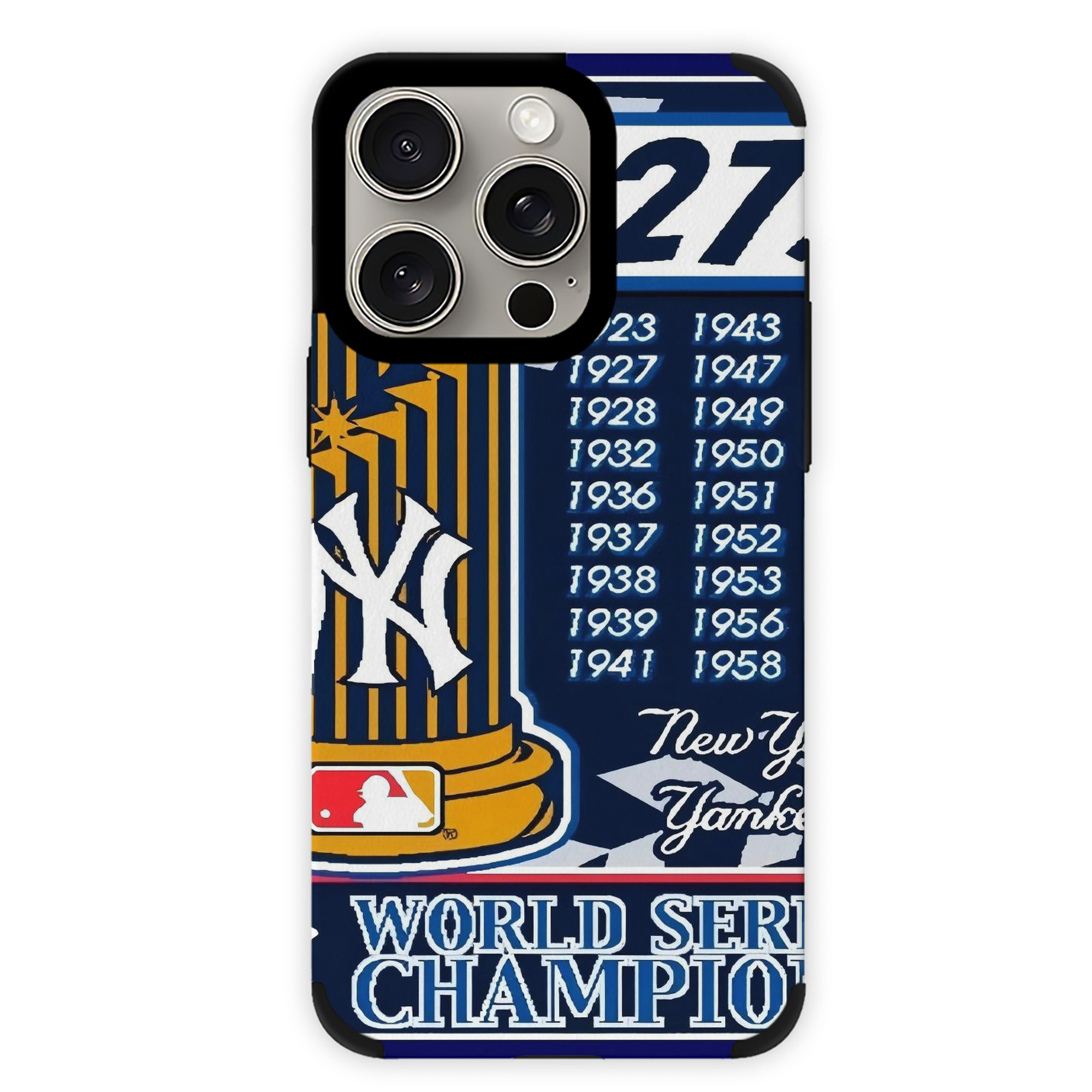 New York Yankees 108 IPhone 15 Pro Max PU Leather Case – Soft Lining, 360° Protection – Precise Fit, 3D Buttons, Easy Charging – Anti-Yellowing, Easy To Clean
