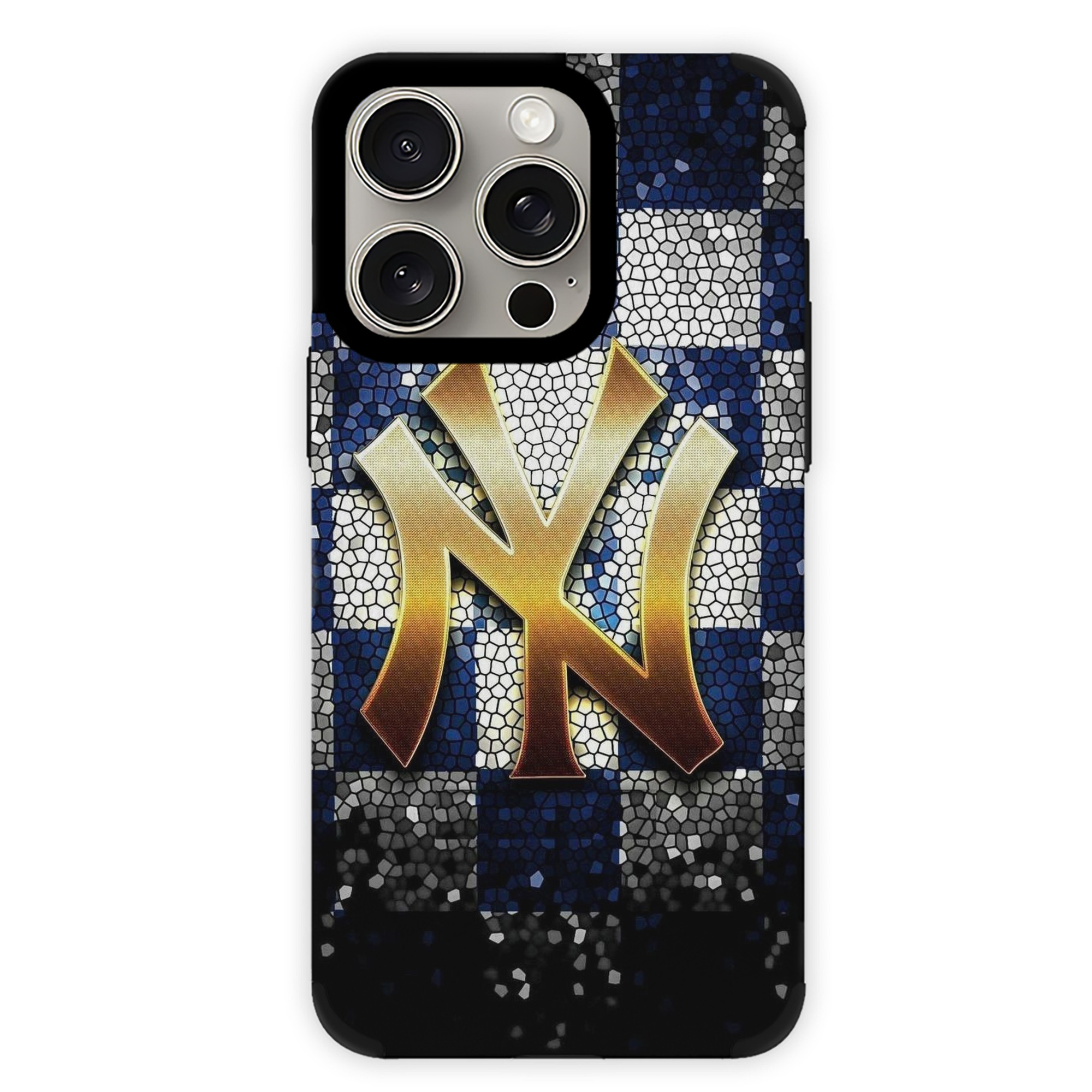 New York Yankees 129 IPhone 15 Pro Max PU Leather Case – Soft Lining, 360° Protection – Precise Fit, 3D Buttons, Easy Charging – Anti-Yellowing, Easy To Clean