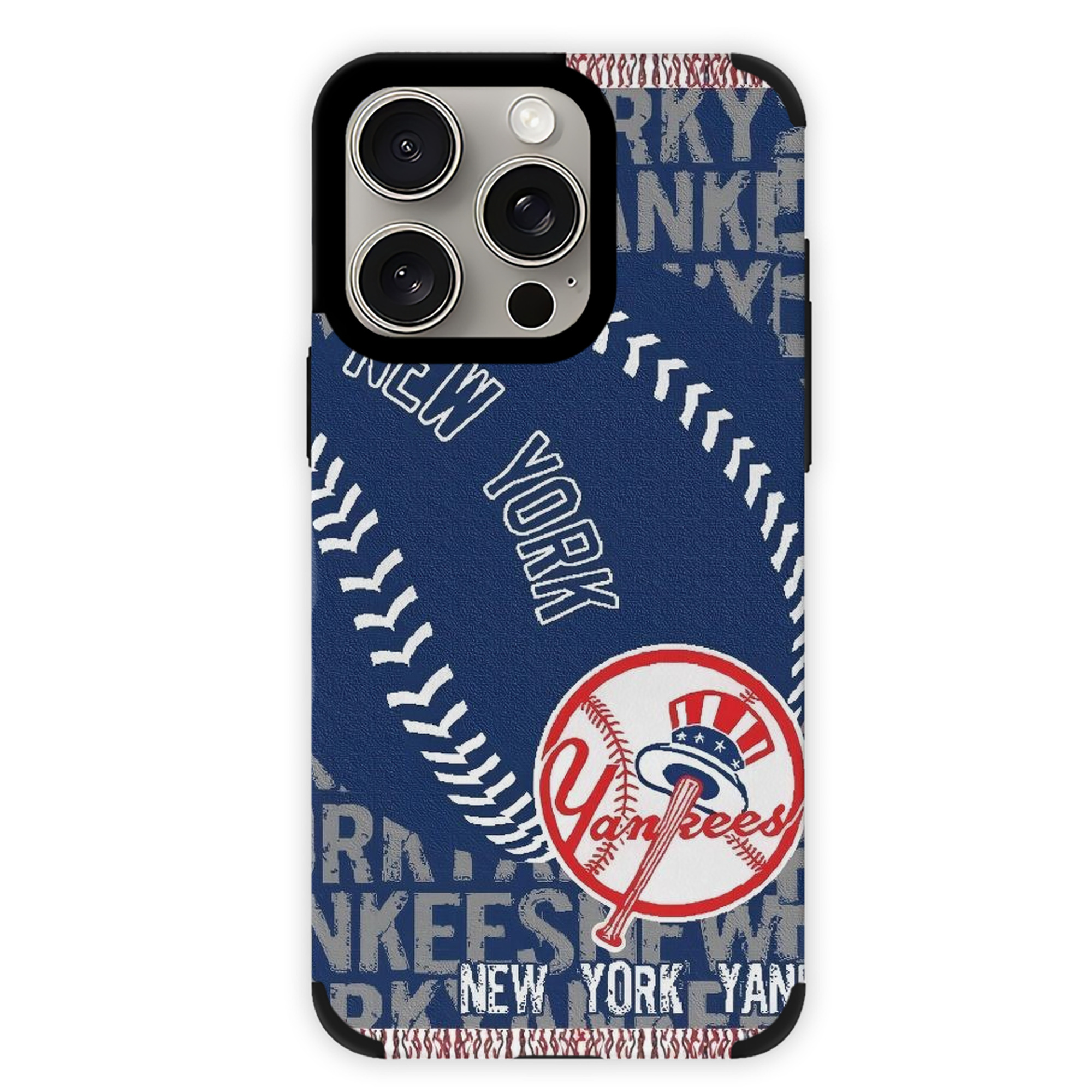New York Yankees 198 IPhone 15 Pro Max PU Leather Case – Soft Lining, 360° Protection – Precise Fit, 3D Buttons, Easy Charging – Anti-Yellowing, Easy To Clean