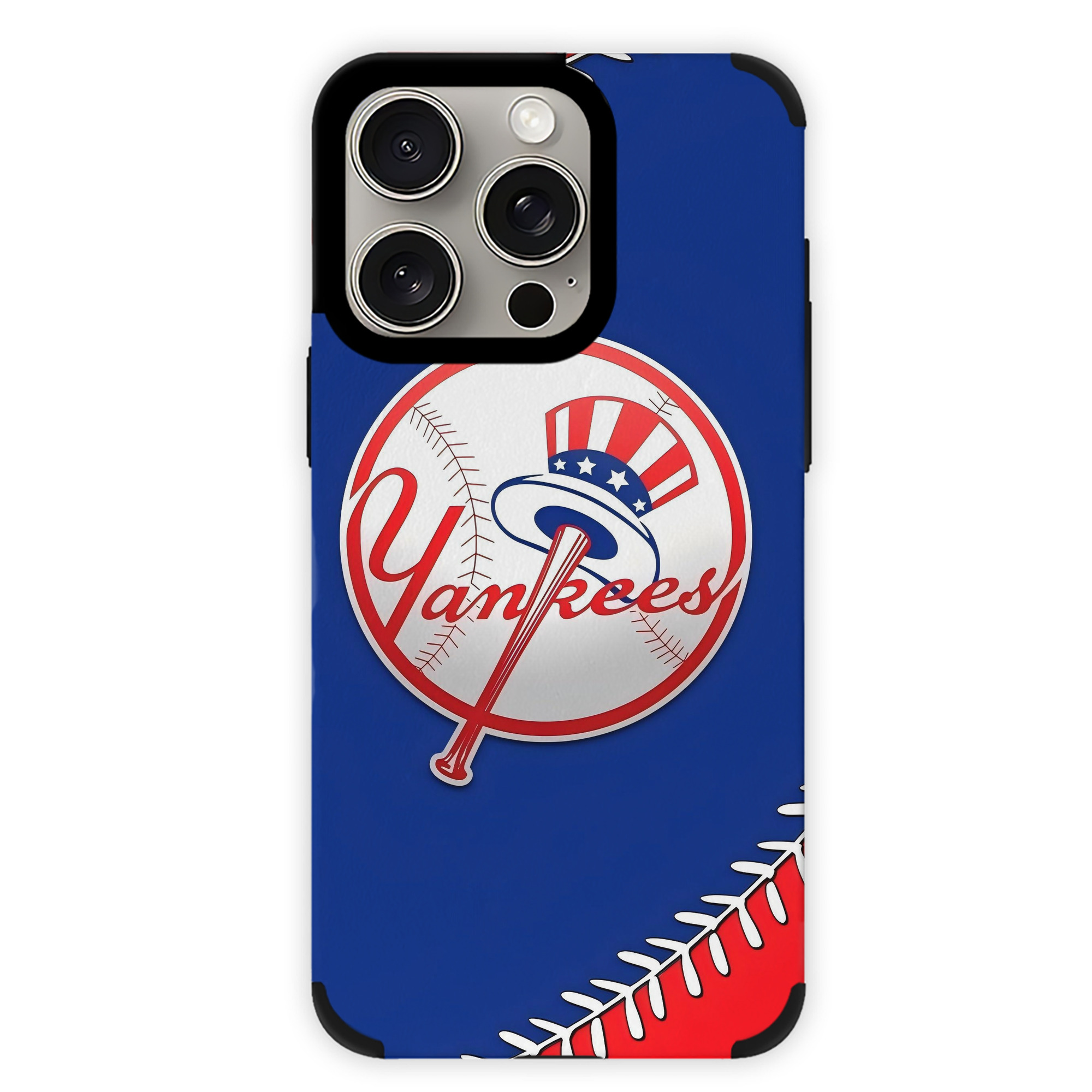 New York Yankees 203 IPhone 15 Pro Max PU Leather Case – Soft Lining, 360° Protection – Precise Fit, 3D Buttons, Easy Charging – Anti-Yellowing, Easy To Clean