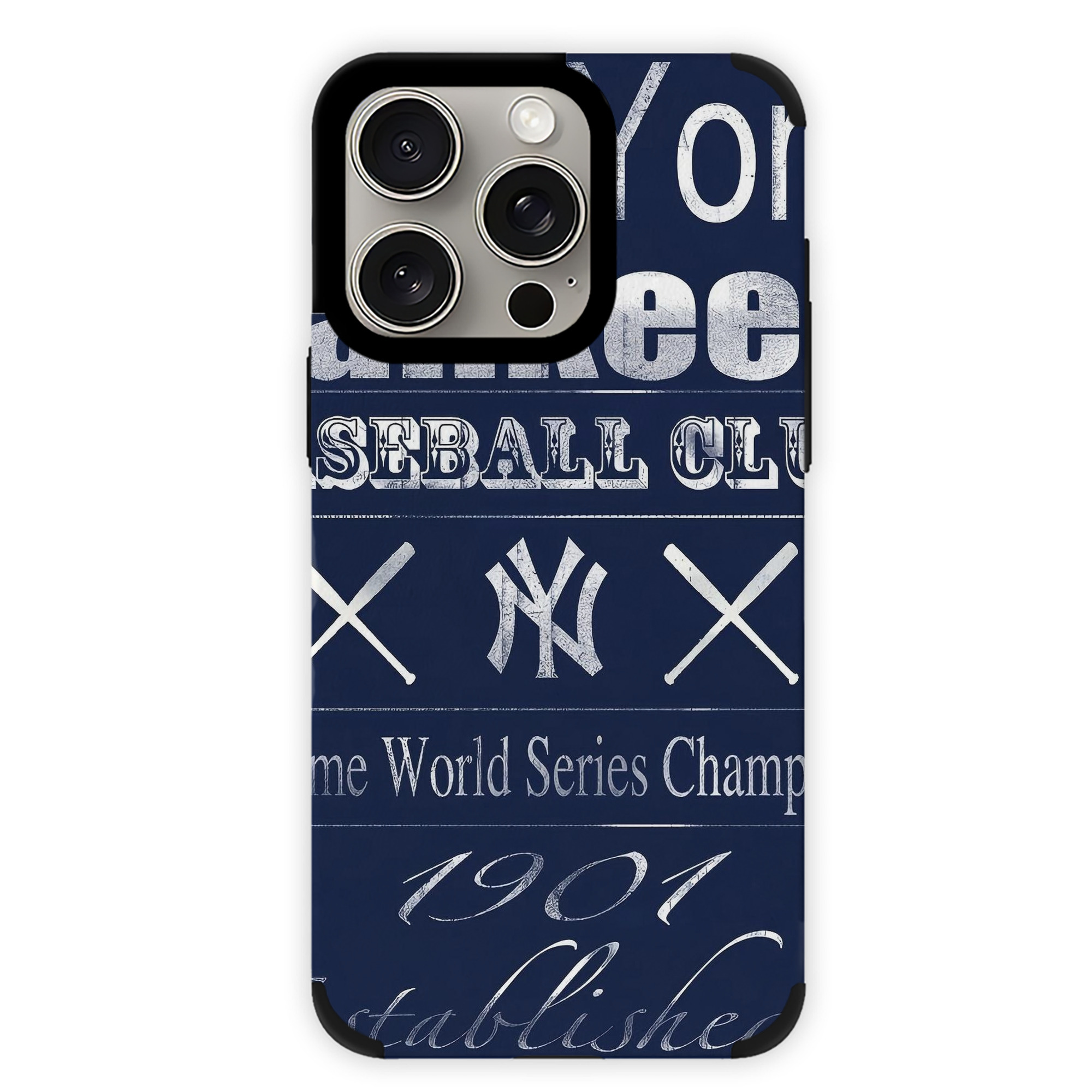New York Yankees 205 IPhone 15 Pro Max PU Leather Case – Soft Lining, 360° Protection – Precise Fit, 3D Buttons, Easy Charging – Anti-Yellowing, Easy To Clean