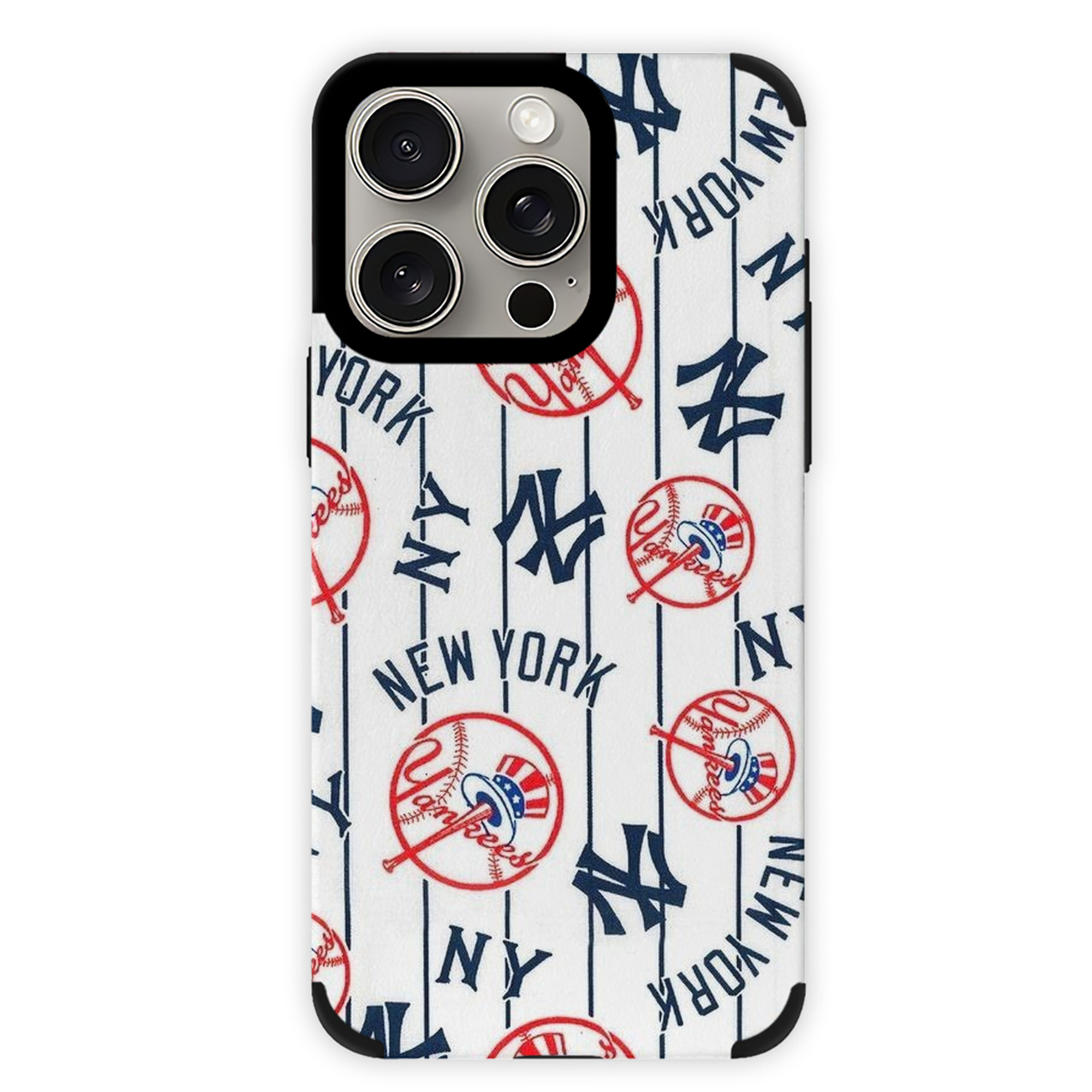 New York Yankees 219 IPhone 15 Pro Max PU Leather Case – Soft Lining, 360° Protection – Precise Fit, 3D Buttons, Easy Charging – Anti-Yellowing, Easy To Clean