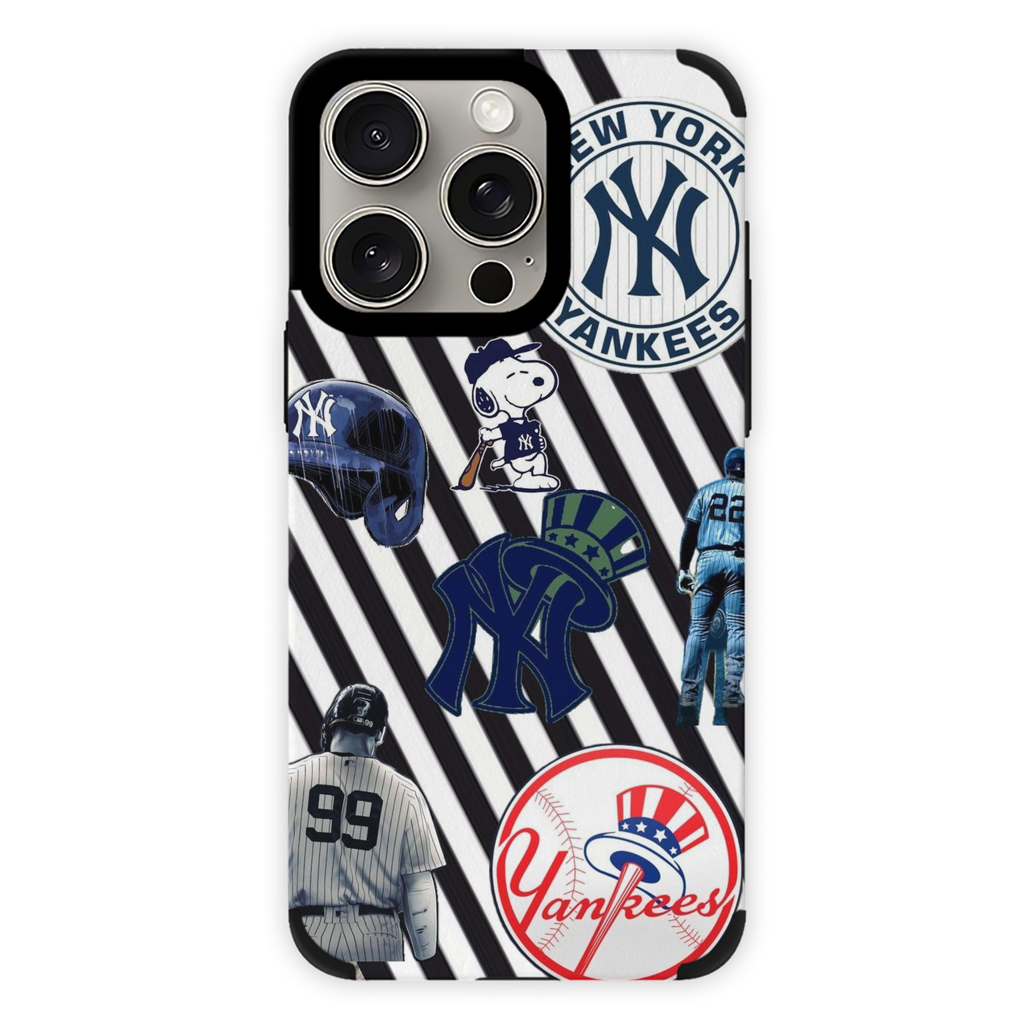 New York Yankees 231 IPhone 15 Pro Max PU Leather Case – Soft Lining, 360° Protection – Precise Fit, 3D Buttons, Easy Charging – Anti-Yellowing, Easy To Clean