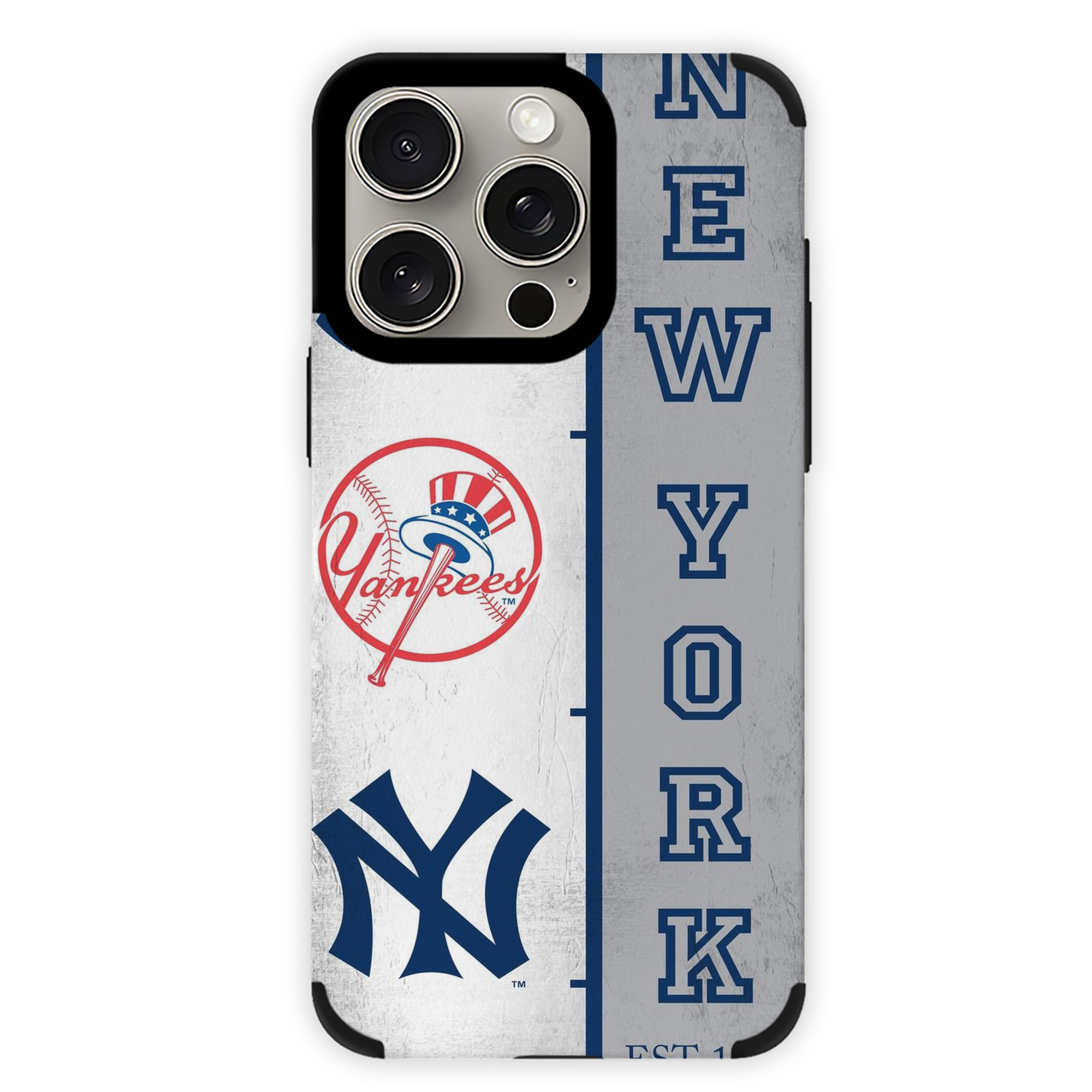 New York Yankees 217 IPhone 15 Pro Max PU Leather Case – Soft Lining, 360° Protection – Precise Fit, 3D Buttons, Easy Charging – Anti-Yellowing, Easy To Clean