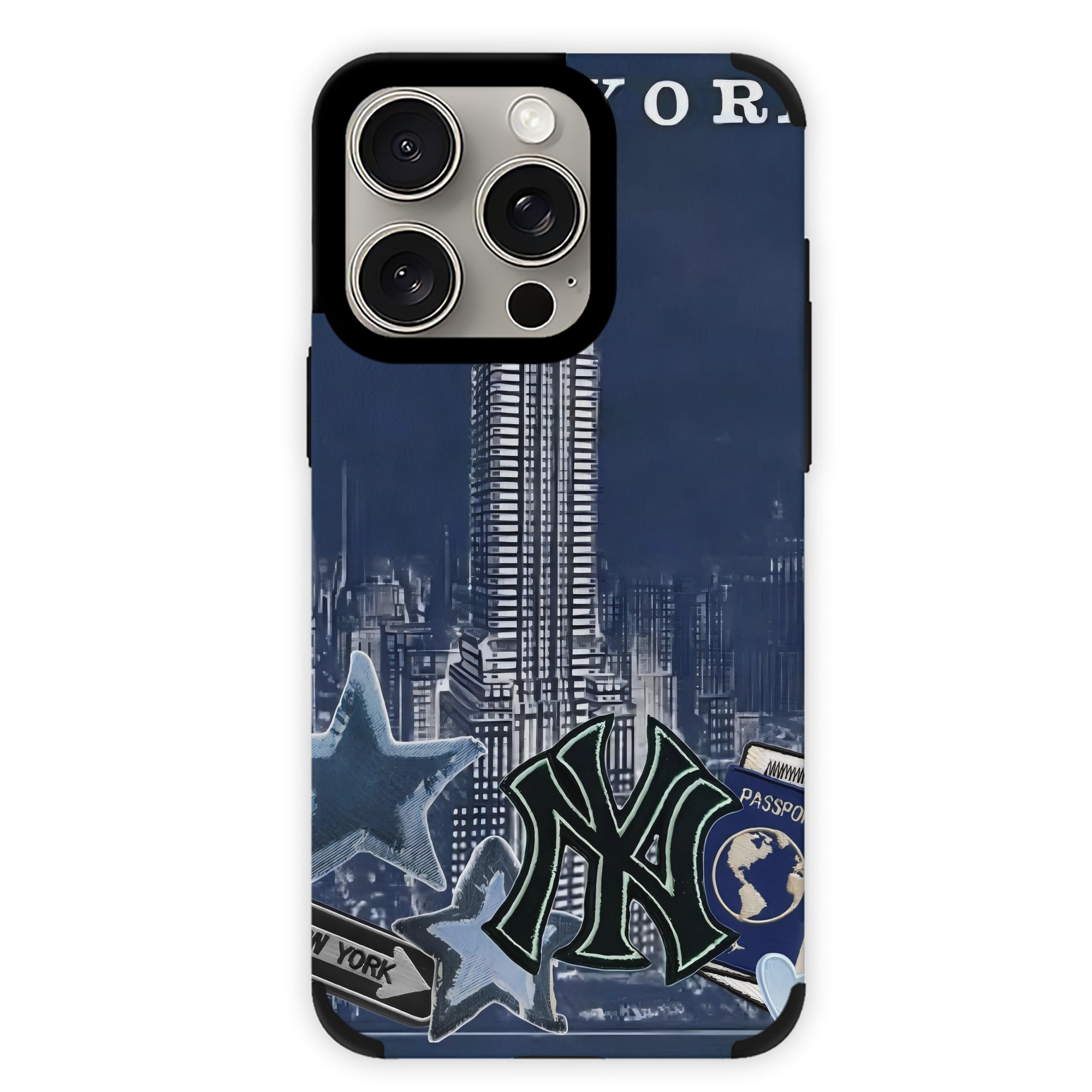 New York Yankees 331 IPhone 15 Pro Max PU Leather Case – Soft Lining, 360° Protection – Precise Fit, 3D Buttons, Easy Charging – Anti-Yellowing, Easy To Clean
