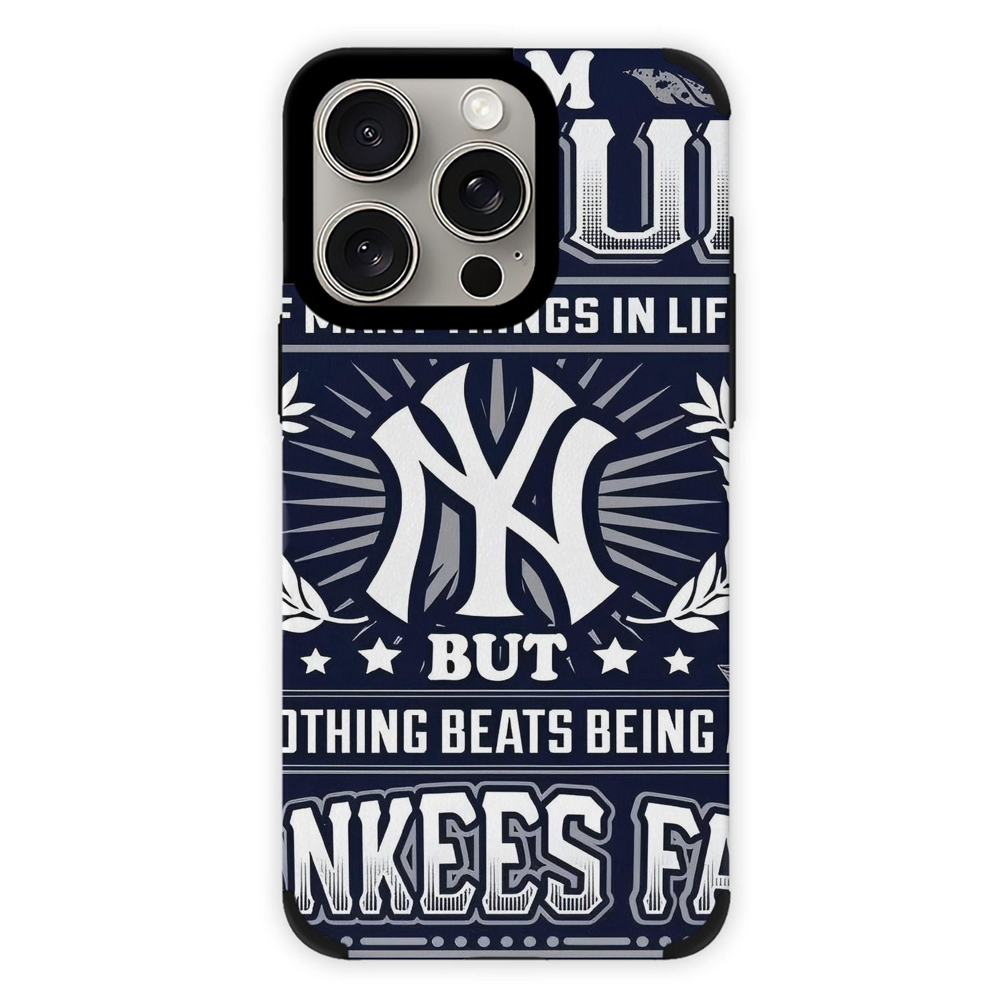 New York Yankees 301 IPhone 15 Pro Max PU Leather Case – Soft Lining, 360° Protection – Precise Fit, 3D Buttons, Easy Charging – Anti-Yellowing, Easy To Clean