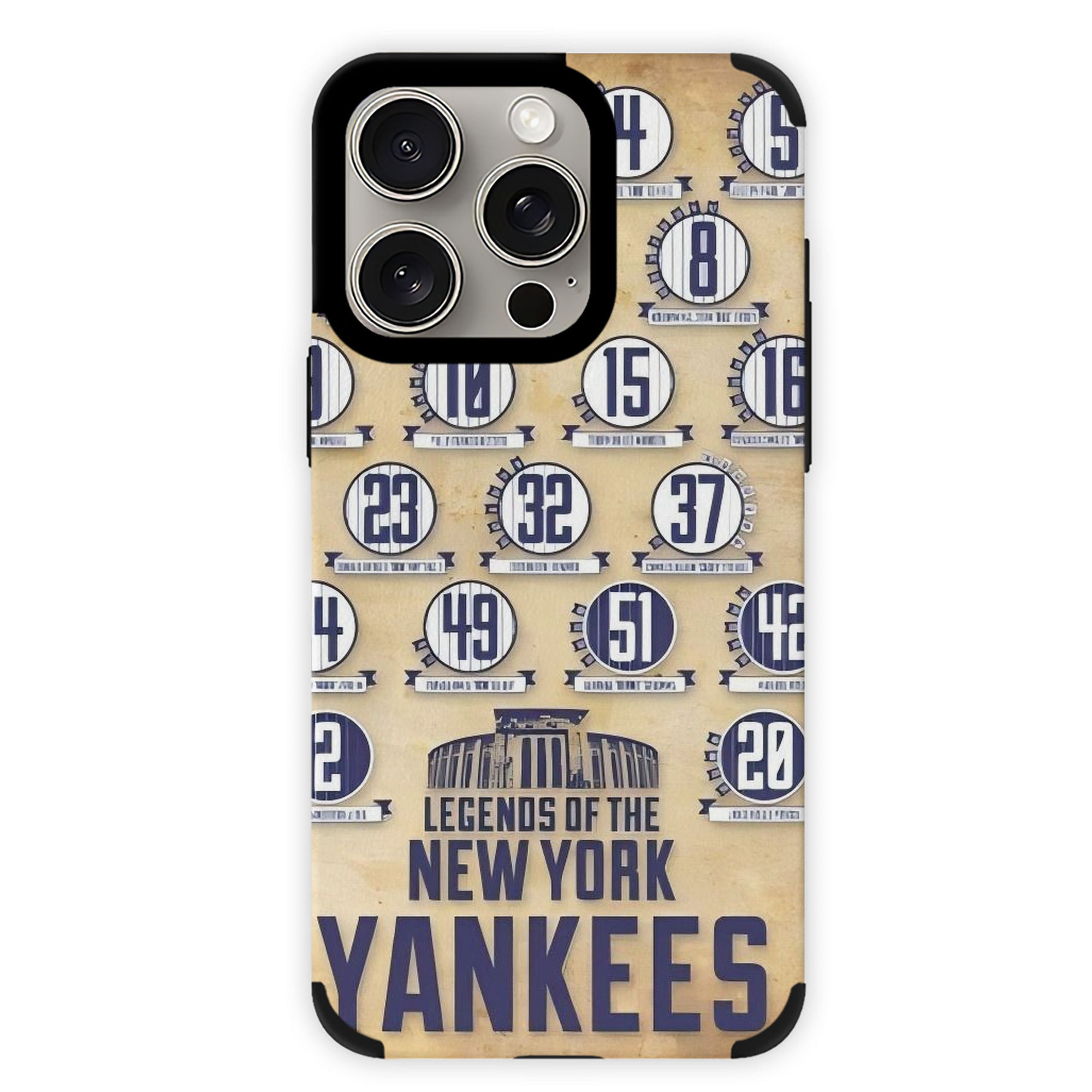 New York Yankees 339 IPhone 15 Pro Max PU Leather Case – Soft Lining, 360° Protection – Precise Fit, 3D Buttons, Easy Charging – Anti-Yellowing, Easy To Clean
