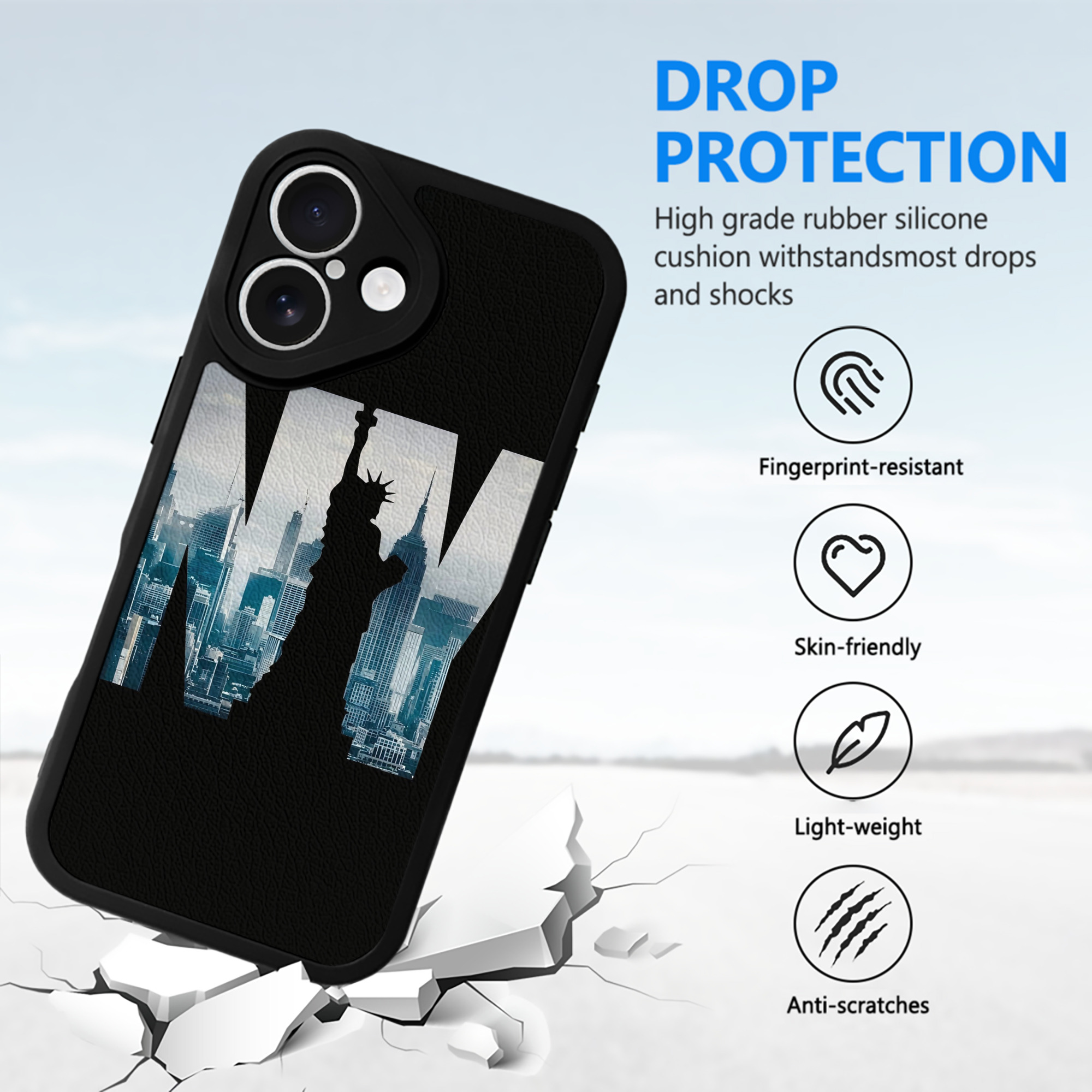 New York Yankees 142 IPhone 16 Silicone Leather Case – UV Print, Lambskin Texture – Perfect Fit, Wireless Charging Compatible, Scratch Resistant, Precise Cutouts – Stylish Protection For IPhone 16