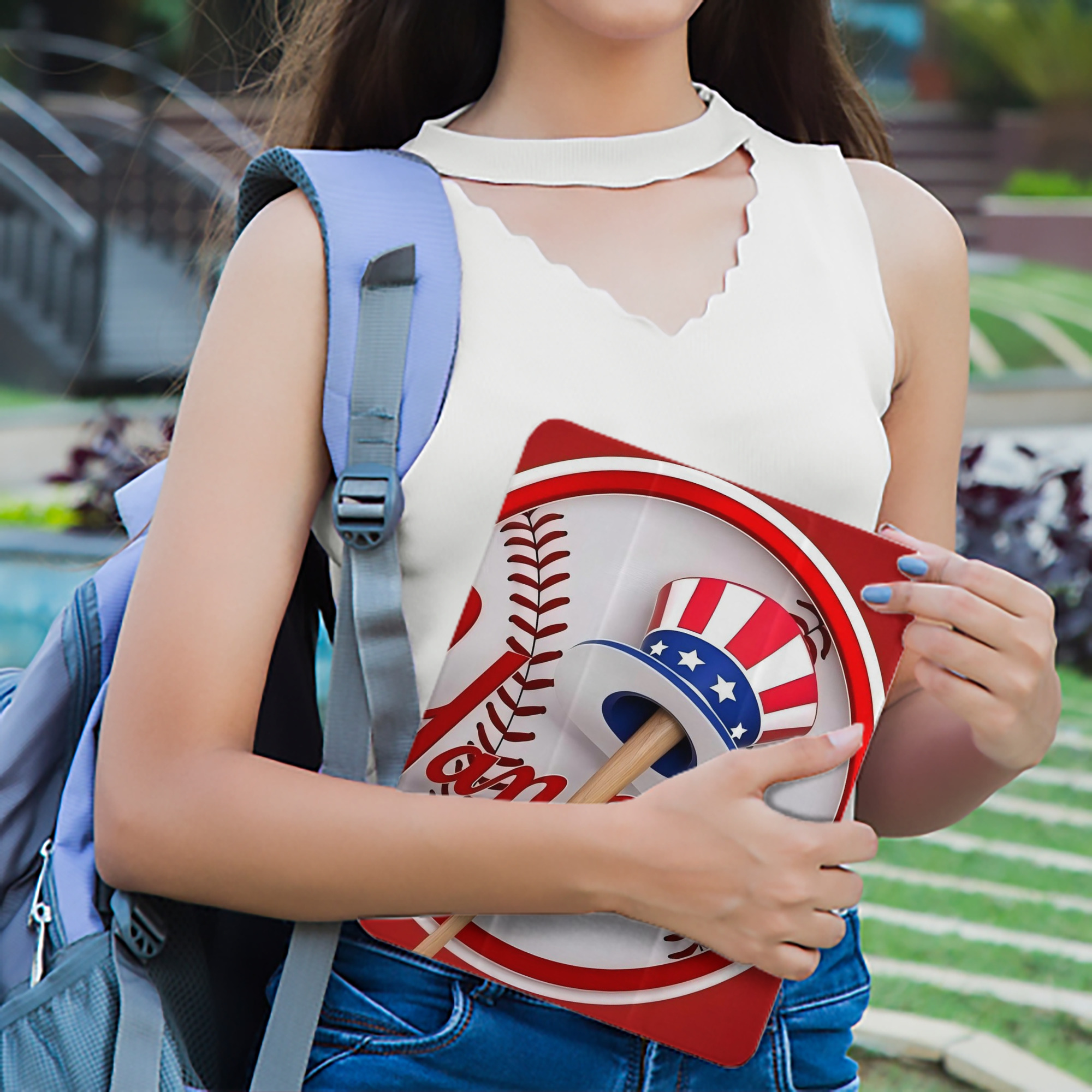 New York Yankees 120 Premium Tri-Fold PU Leather & Silicone IPad Case With Pencil Slot – Fits 9.5,10.5,10.9 – Adjustable Stand, Slim, Protective