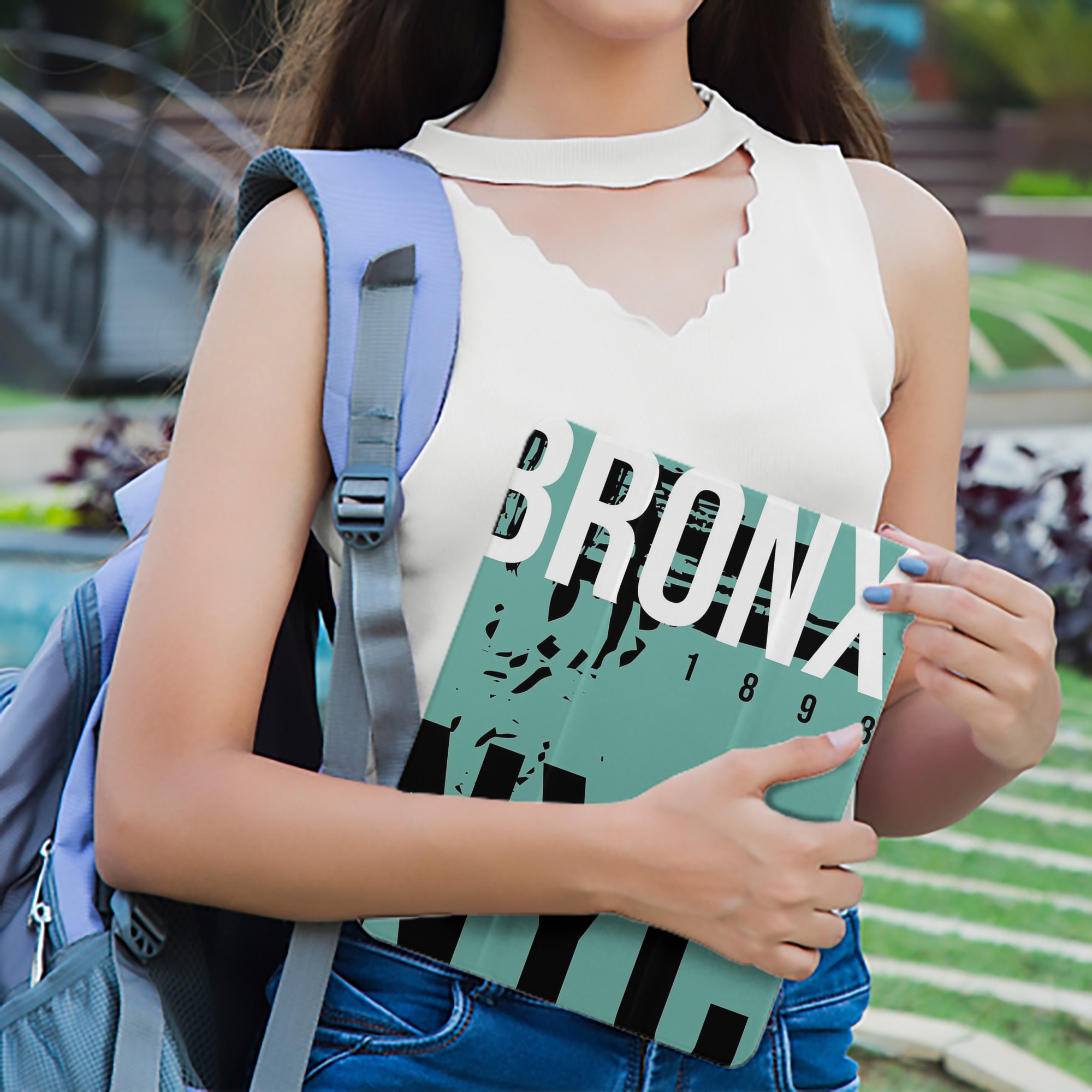 New York Yankees 186 Premium Tri-Fold PU Leather & Silicone IPad Case With Pencil Slot – Fits 9.5,10.5,10.9 – Adjustable Stand, Slim, Protective