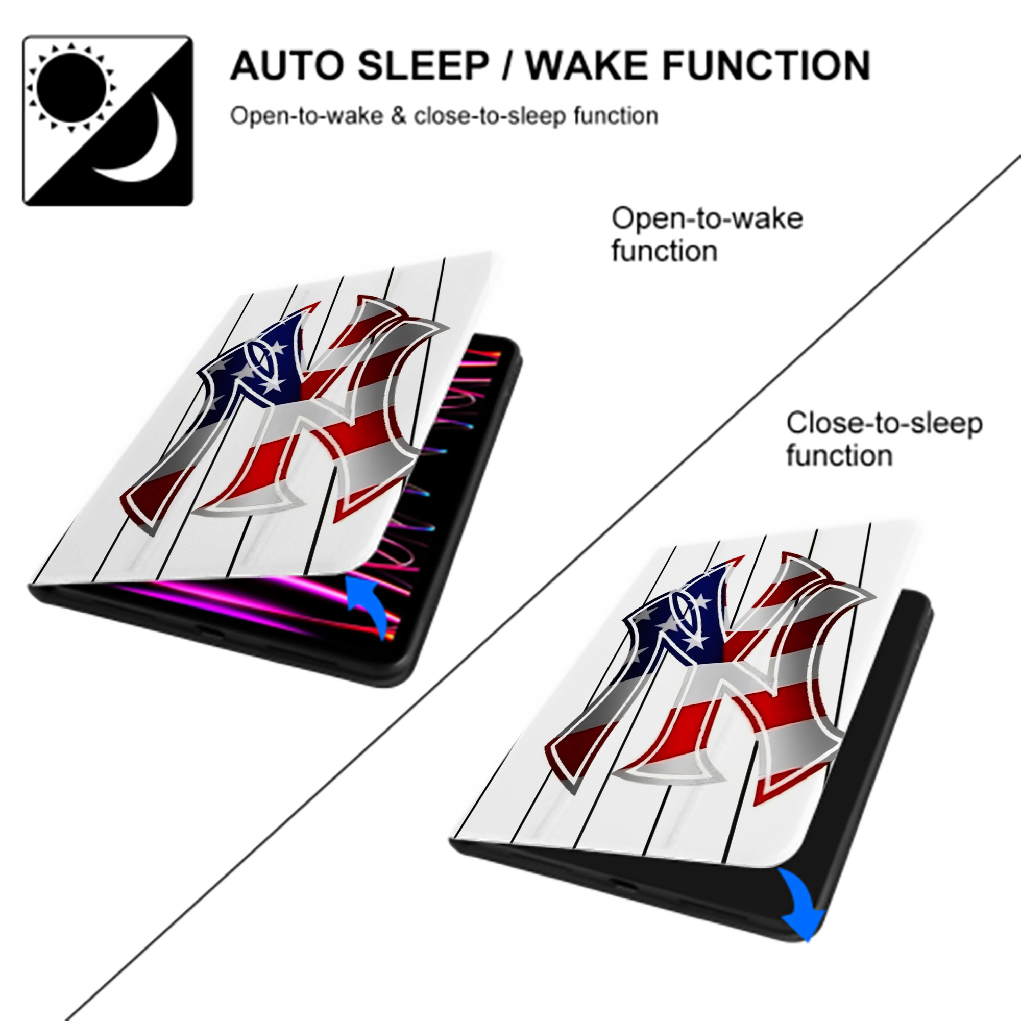 New York Yankees 195 Premium Tri-Fold PU Leather & Silicone IPad Case With Pencil Slot – Fits 9.5,10.5,10.9 – Adjustable Stand, Slim, Protective