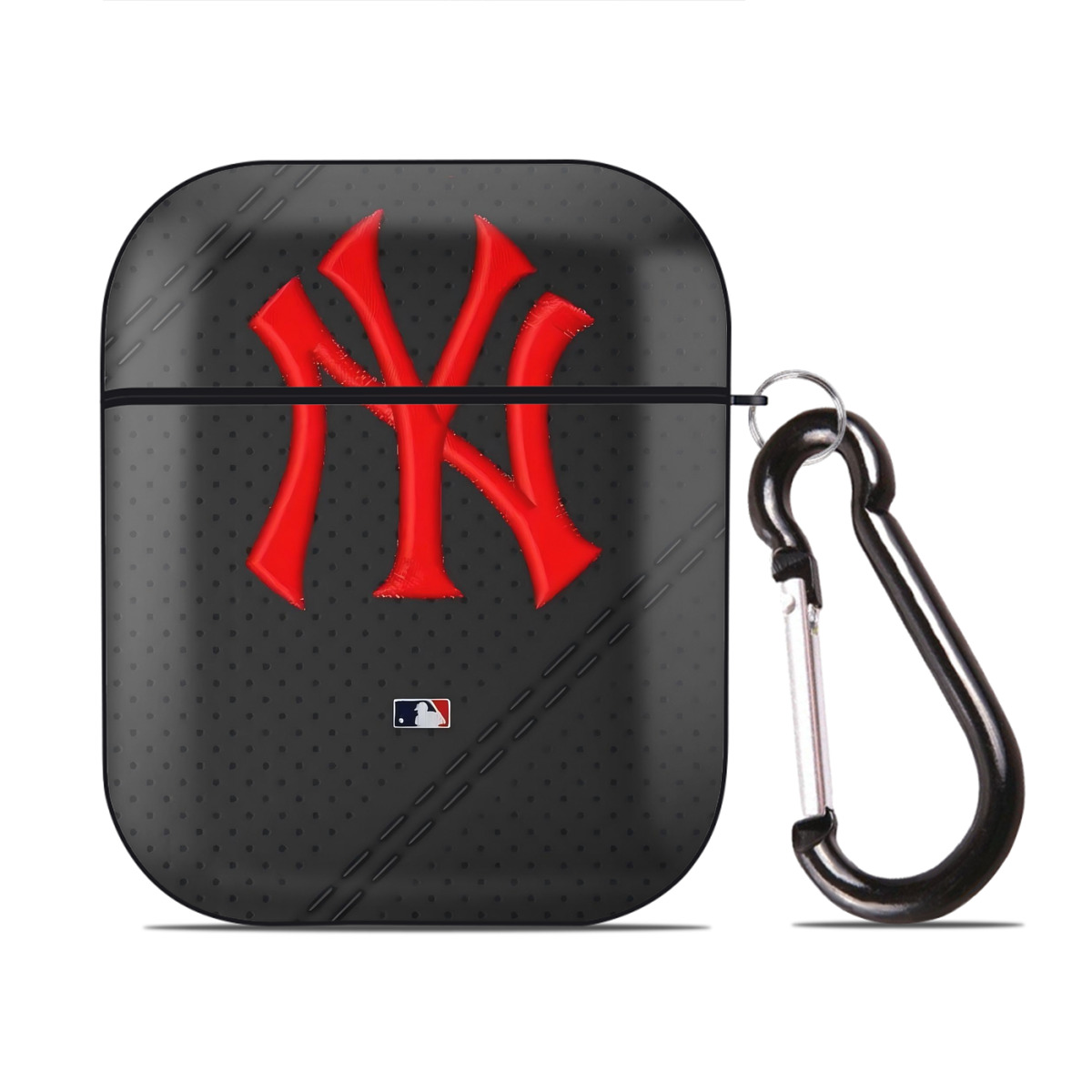 New York Yankees 121 AirPods 2 Case Hard Shell Black, Flexible PC Material, Precise Cutouts, Full Protection, Anti-Fingerprint, Washable, Includes Keychain – Durable & Slim Design