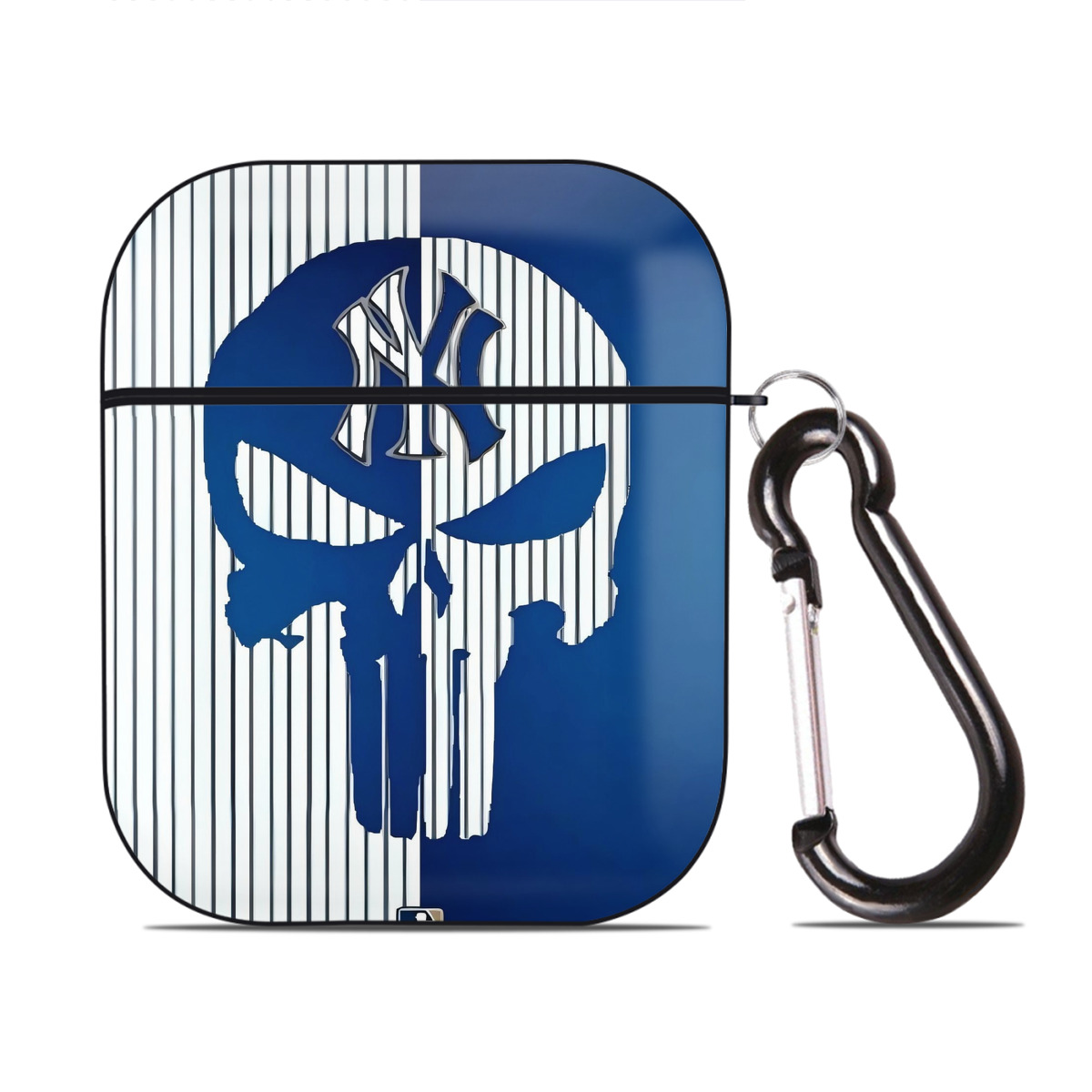 New York Yankees 154 AirPods 2 Case Hard Shell Black, Flexible PC Material, Precise Cutouts, Full Protection, Anti-Fingerprint, Washable, Includes Keychain – Durable & Slim Design