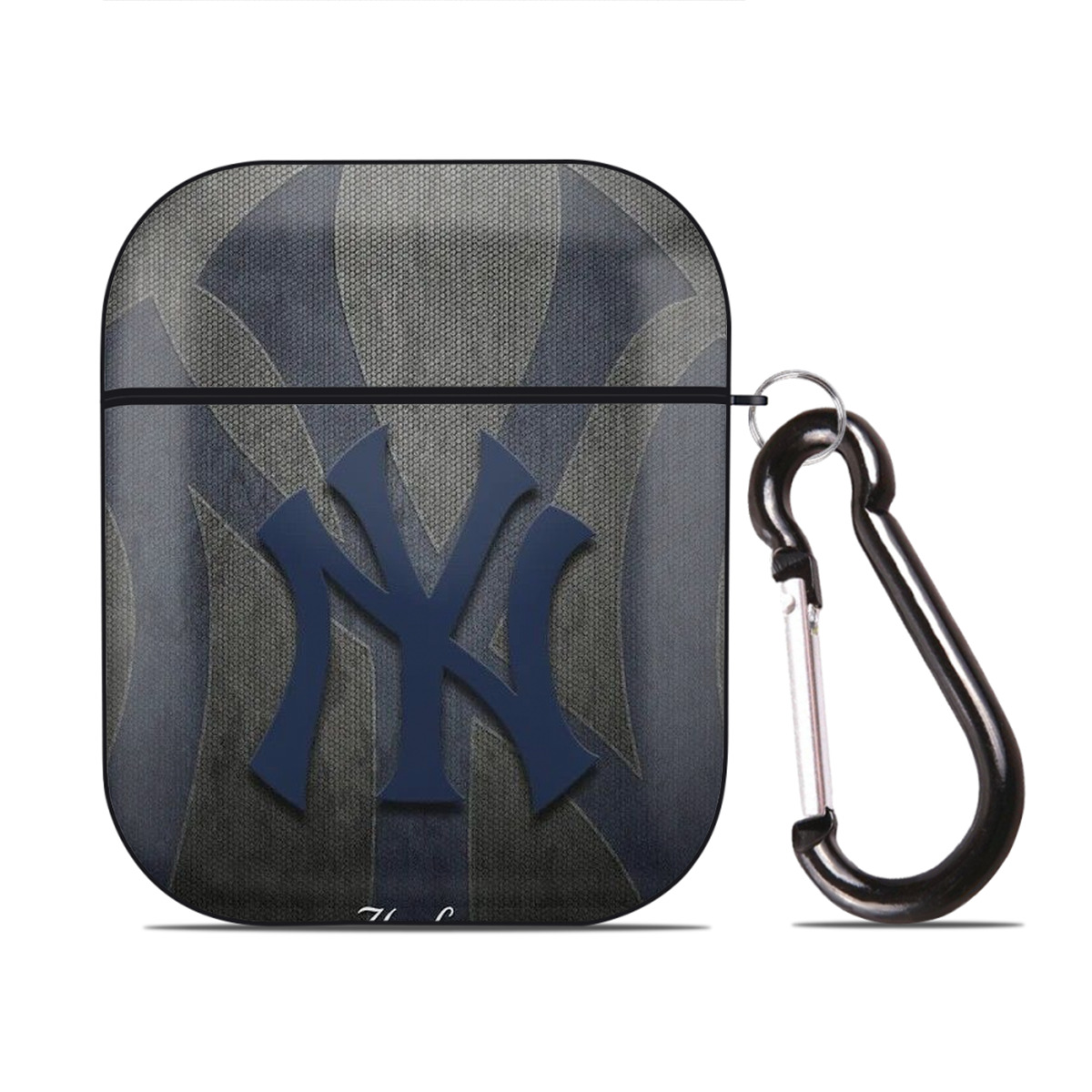 New York Yankees 153 AirPods 2 Case Hard Shell Black, Flexible PC Material, Precise Cutouts, Full Protection, Anti-Fingerprint, Washable, Includes Keychain – Durable & Slim Design