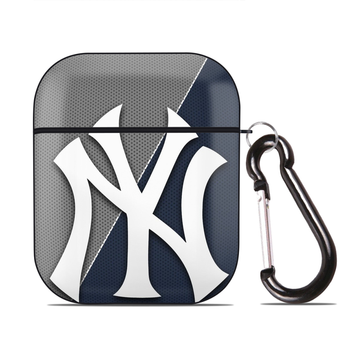 New York Yankees 177 AirPods 2 Case Hard Shell Black, Flexible PC Material, Precise Cutouts, Full Protection, Anti-Fingerprint, Washable, Includes Keychain – Durable & Slim Design