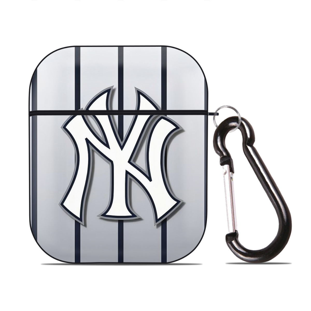 New York Yankees 118 AirPods 2 Case Hard Shell Black, Flexible PC Material, Precise Cutouts, Full Protection, Anti-Fingerprint, Washable, Includes Keychain – Durable & Slim Design