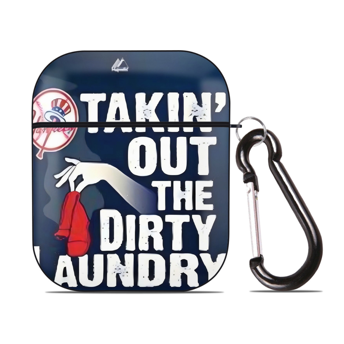 New York Yankees 210 AirPods 2 Case Hard Shell Black, Flexible PC Material, Precise Cutouts, Full Protection, Anti-Fingerprint, Washable, Includes Keychain – Durable & Slim Design