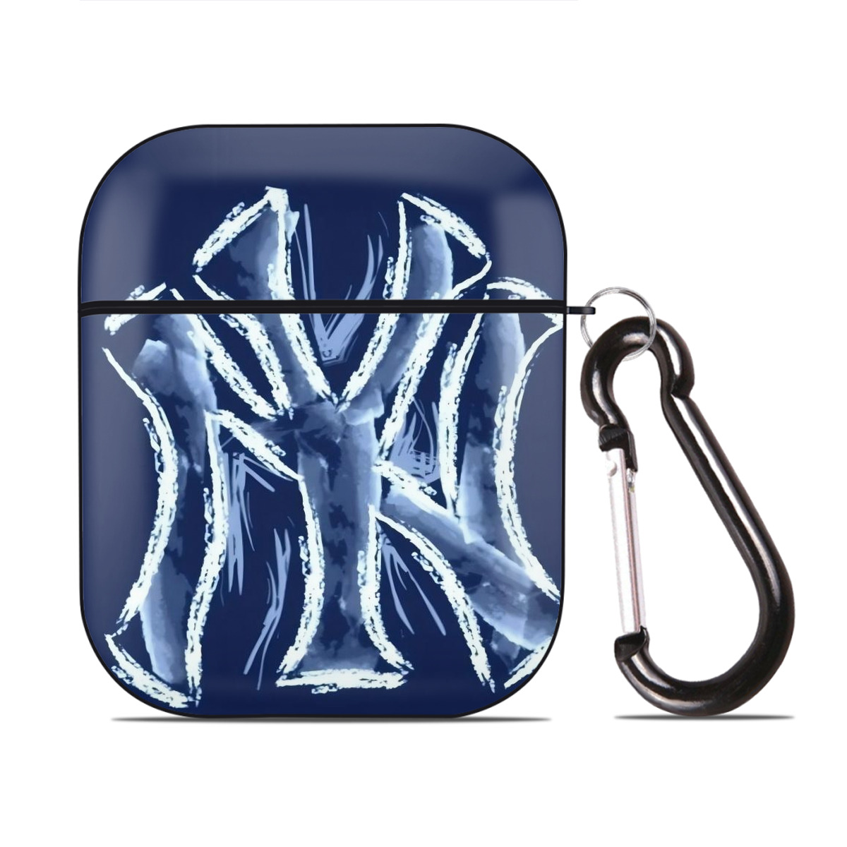 New York Yankees 137 AirPods 2 Case Hard Shell Black, Flexible PC Material, Precise Cutouts, Full Protection, Anti-Fingerprint, Washable, Includes Keychain – Durable & Slim Design