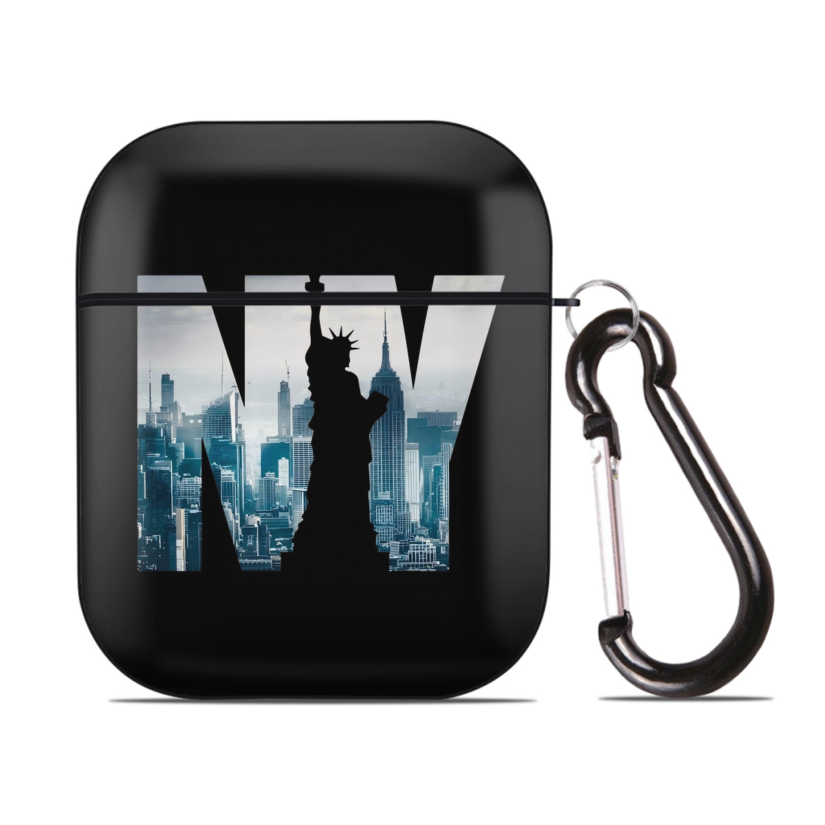 New York Yankees 142 AirPods 2 Case Hard Shell Black, Flexible PC Material, Precise Cutouts, Full Protection, Anti-Fingerprint, Washable, Includes Keychain – Durable & Slim Design